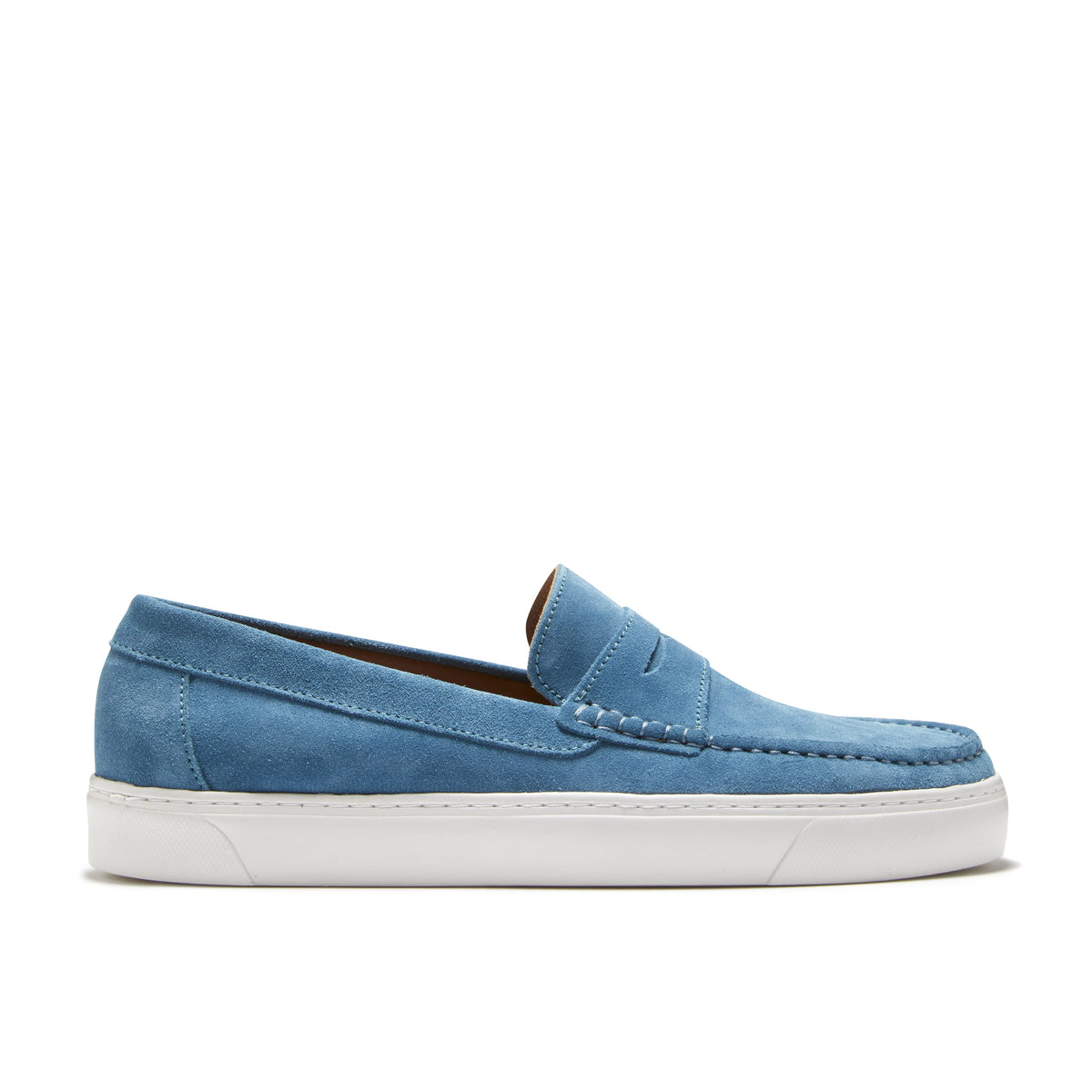 Slip-on Sneaker Mocassins, daim bleu pétrole