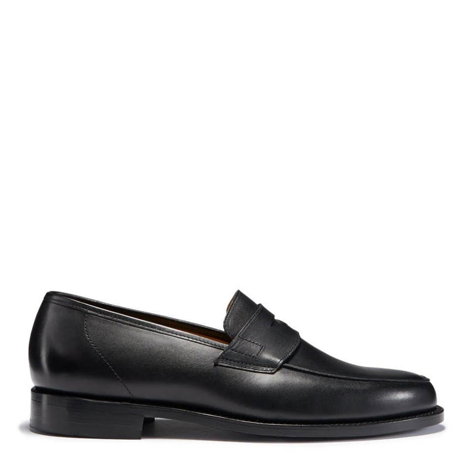 Mocassins Cuir Noir, Semelle Cuir Cousu