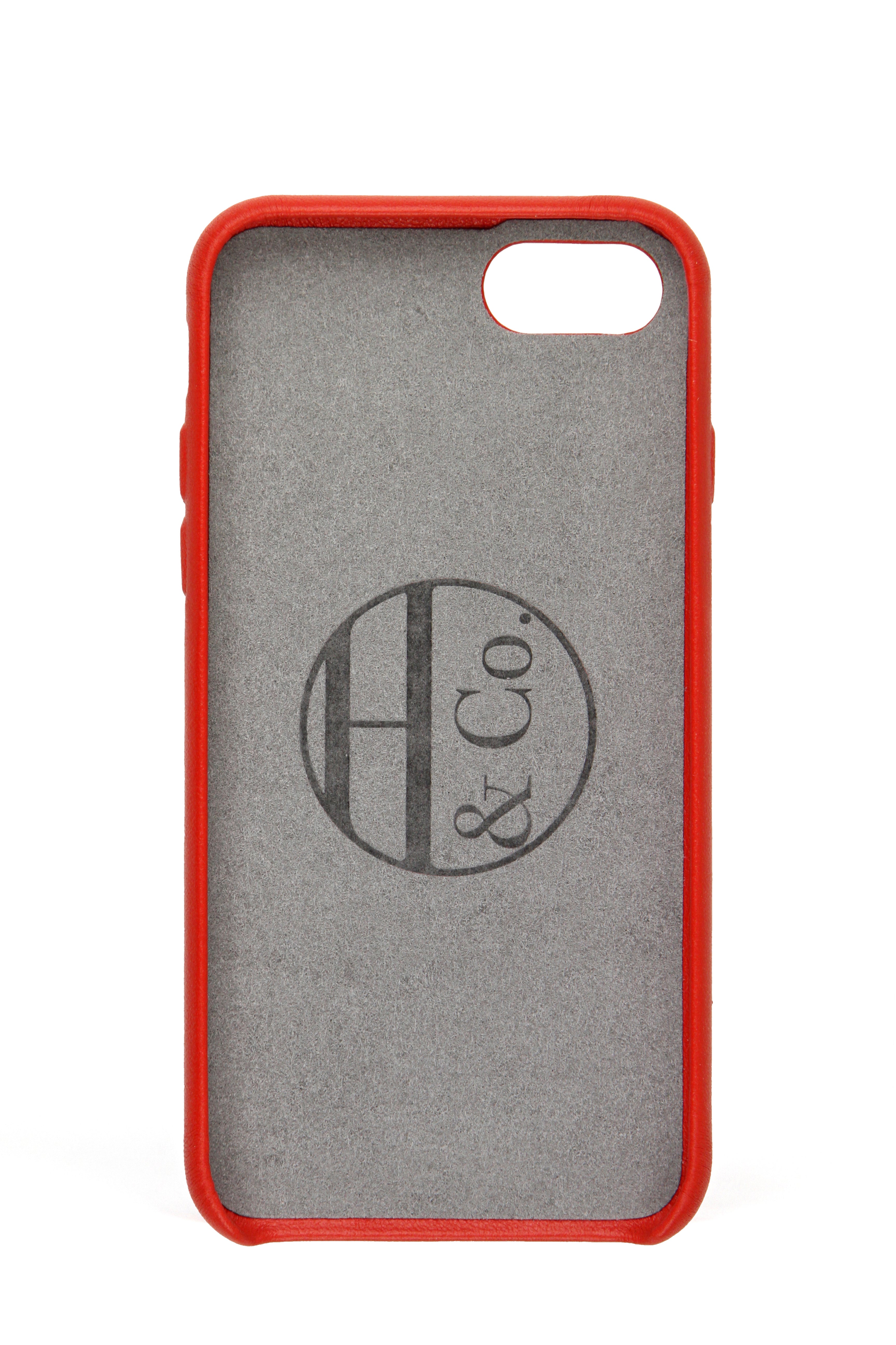 Coque iPhone 7 8 cuir rouge Hugs Co