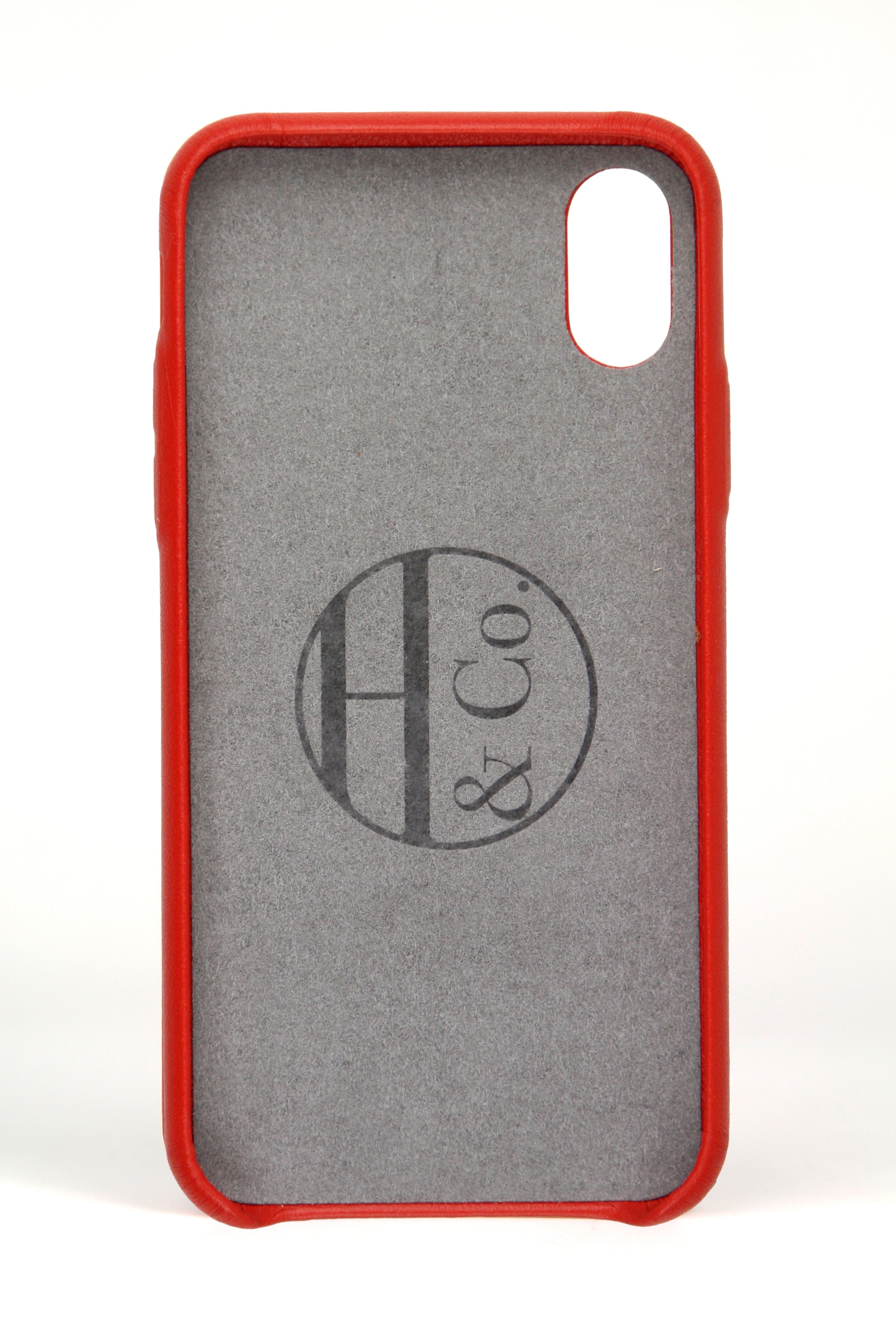 Coque pour iPhone X, cuir rouge