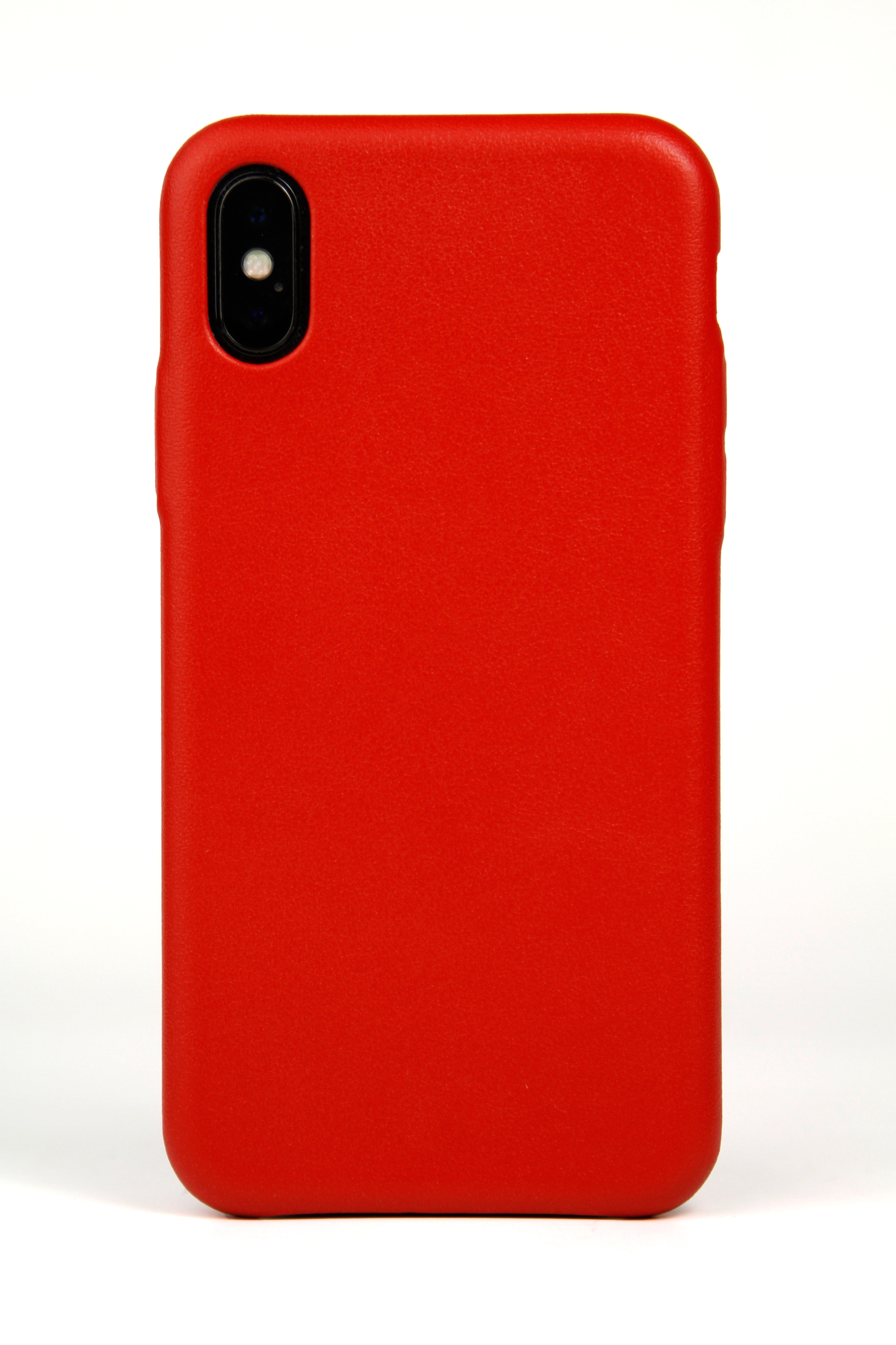 iPhone X Case, Red Leather Hugs