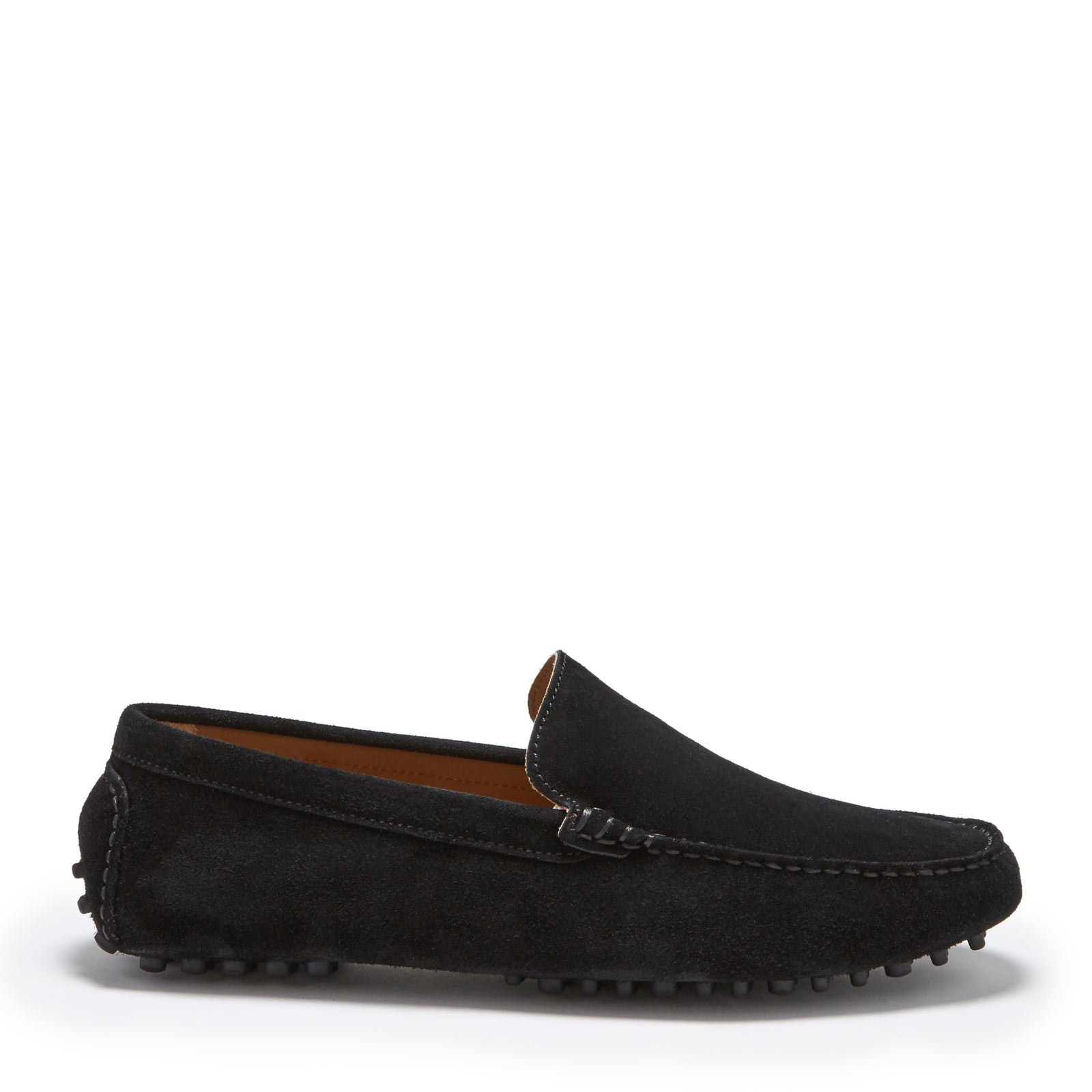 Driving Loafers, Black Suede Side