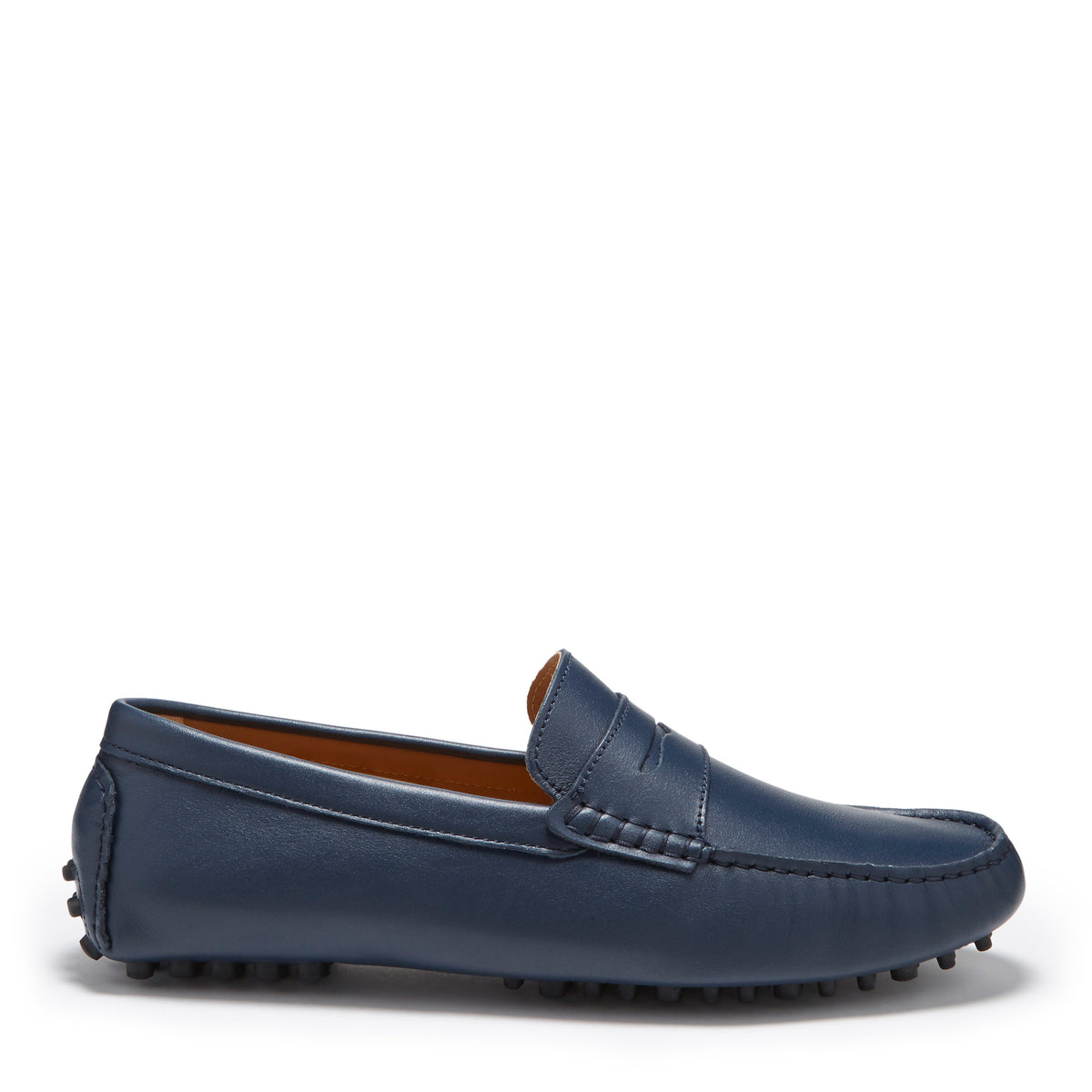 Penny Driving Loafers Blue Leather