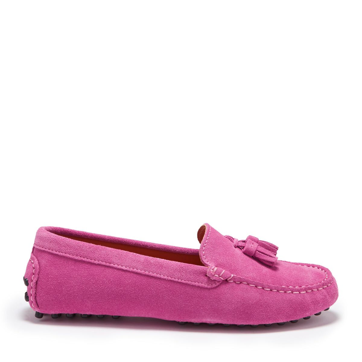 Women&#39;s Tasselled Driving Loafers, pink suede
