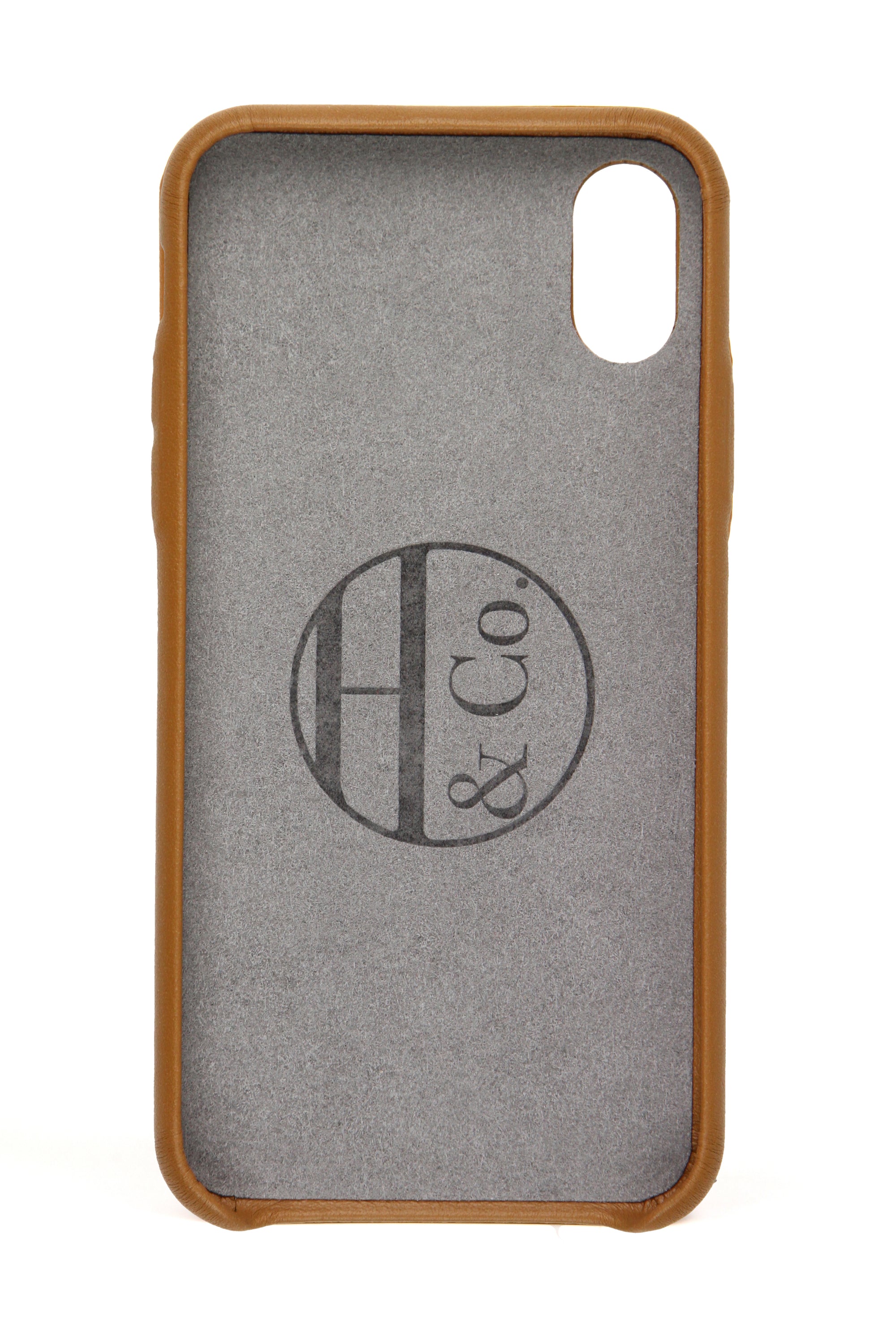 Coque pour iPhone X, cuir beige