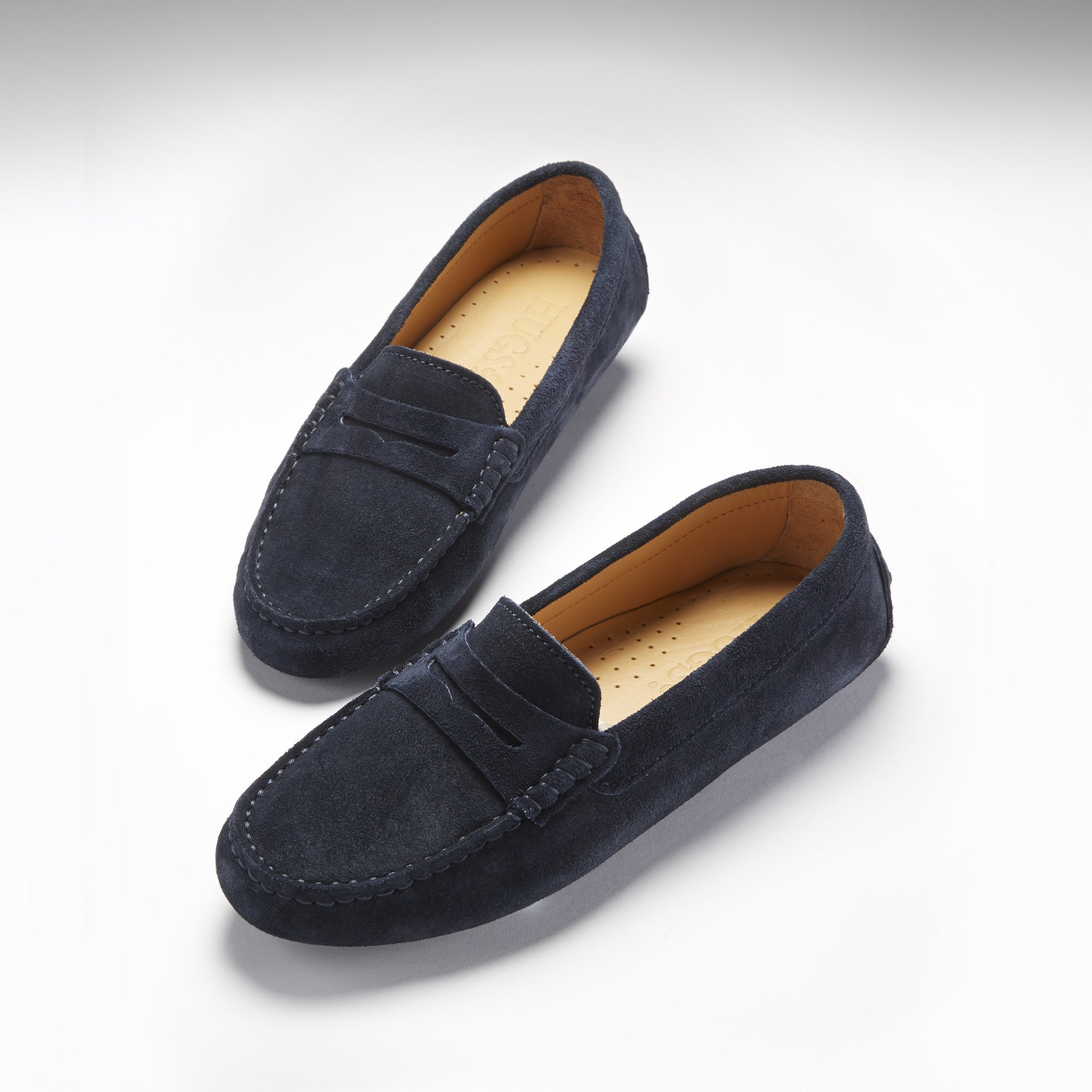 Penny Driving Loafer für Damen, marineblaues Wildleder