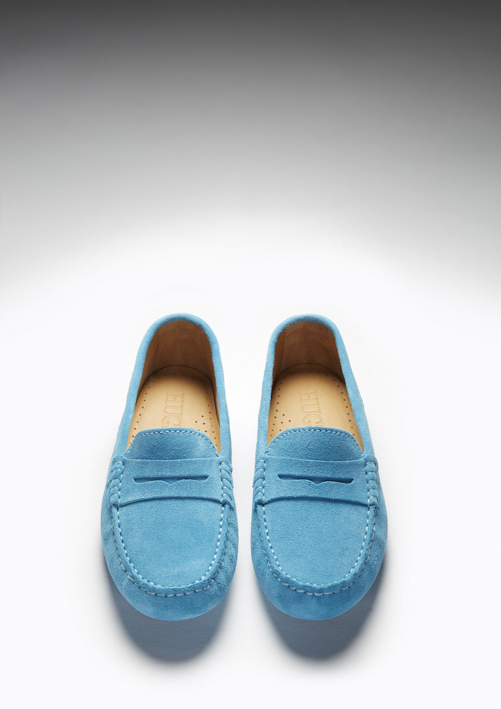 Women's Penny Driving Loafers, turquoise suede