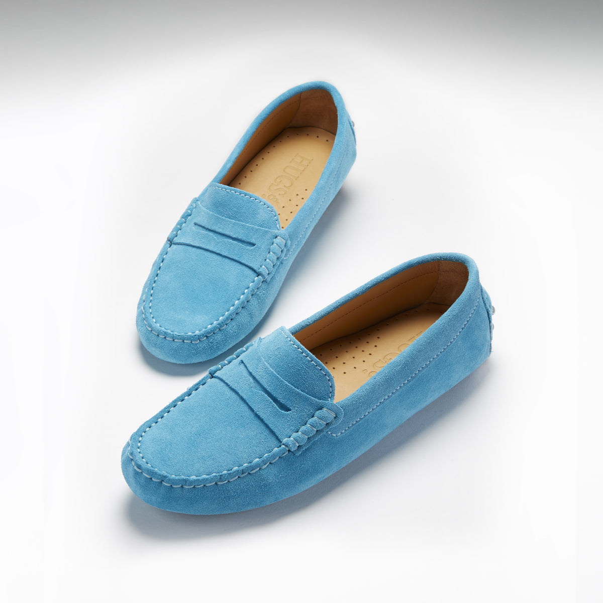 Mocassins Penny Driving pour femme, daim turquoise