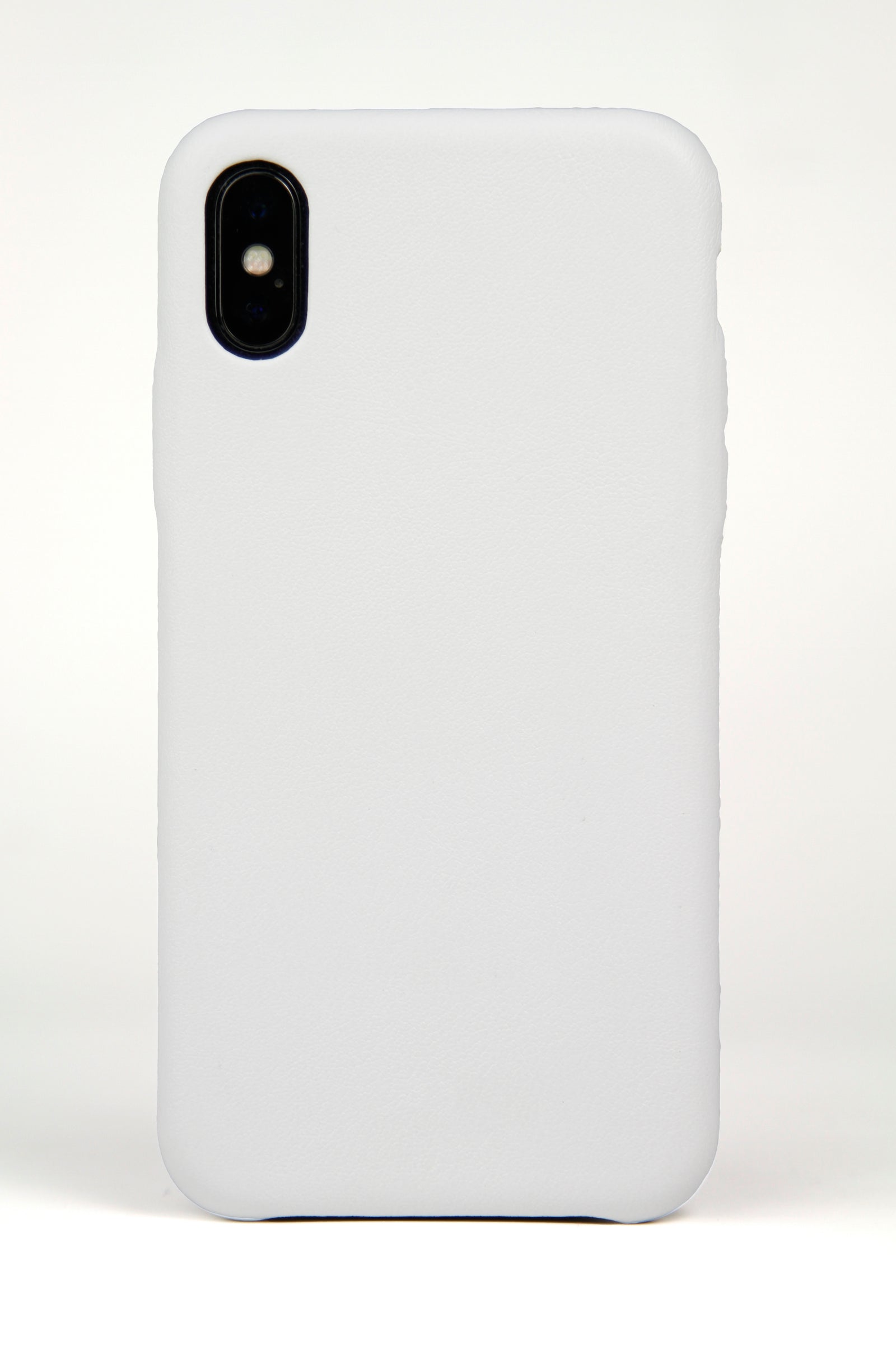 iPhone X Case, White Leather