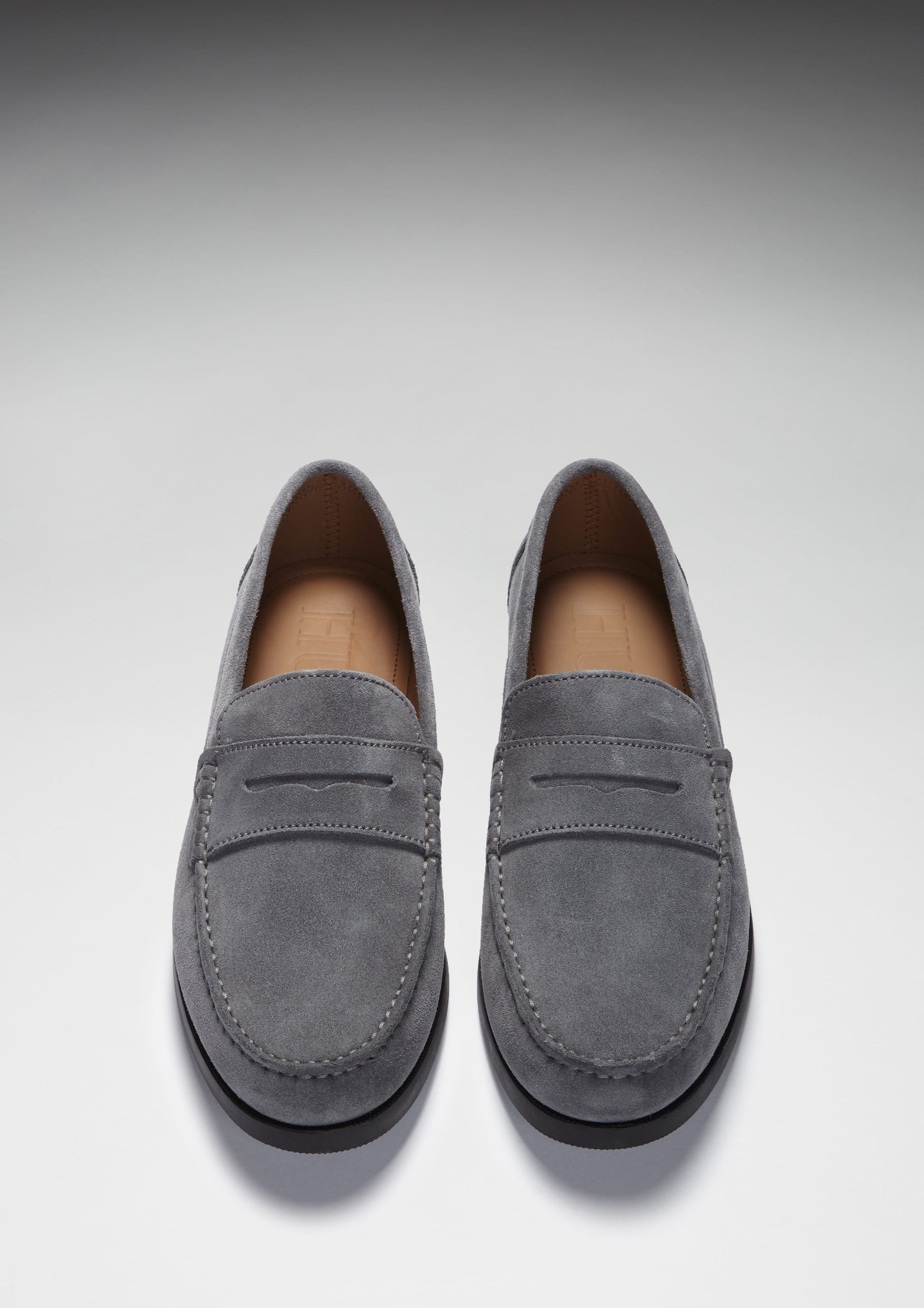 Boat Loafers, slate grey suede
