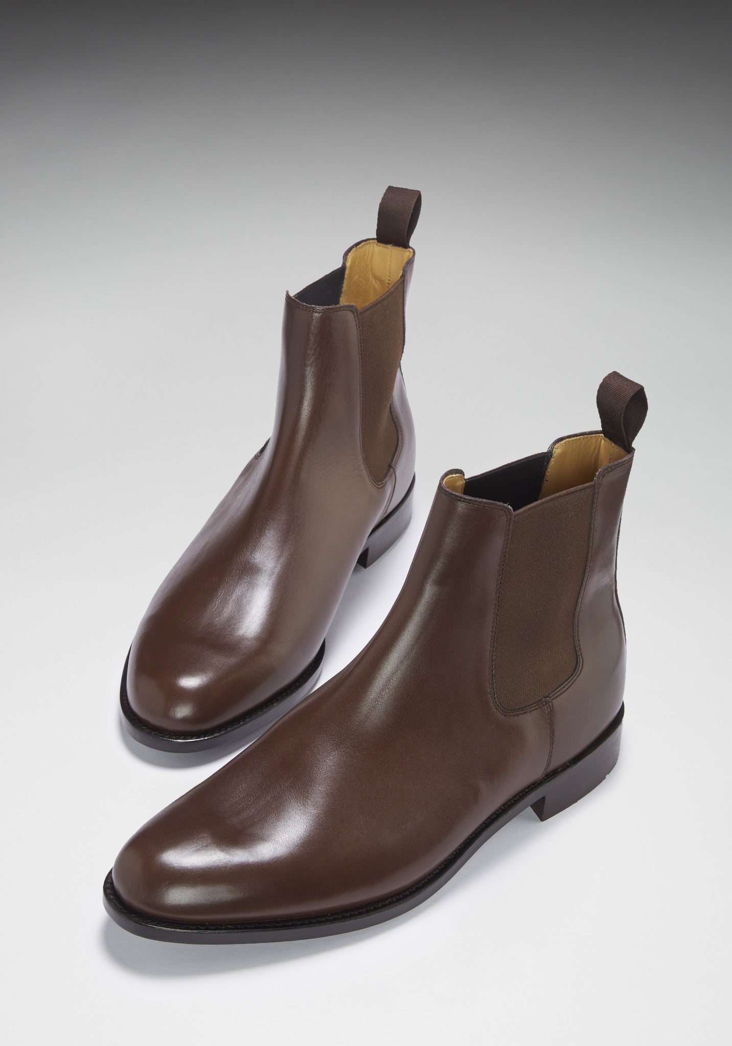Bottines Chelsea en Cuir Marron Cousu Goodyear Hugs Co