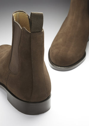 Chelsea Boots Brown Suede Front and Back