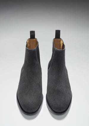 grey suede chelsea boots