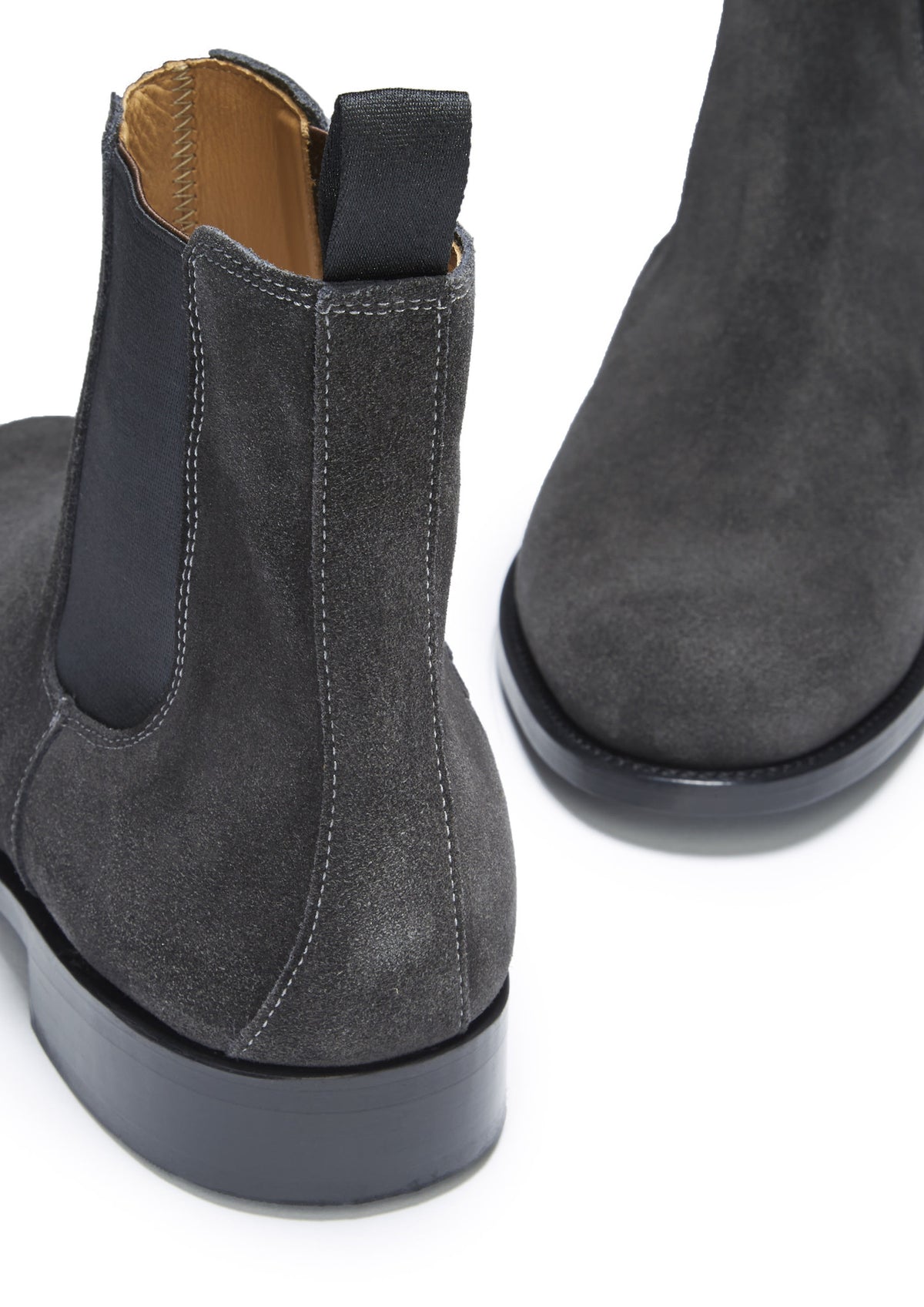 grey suede chelsea boots