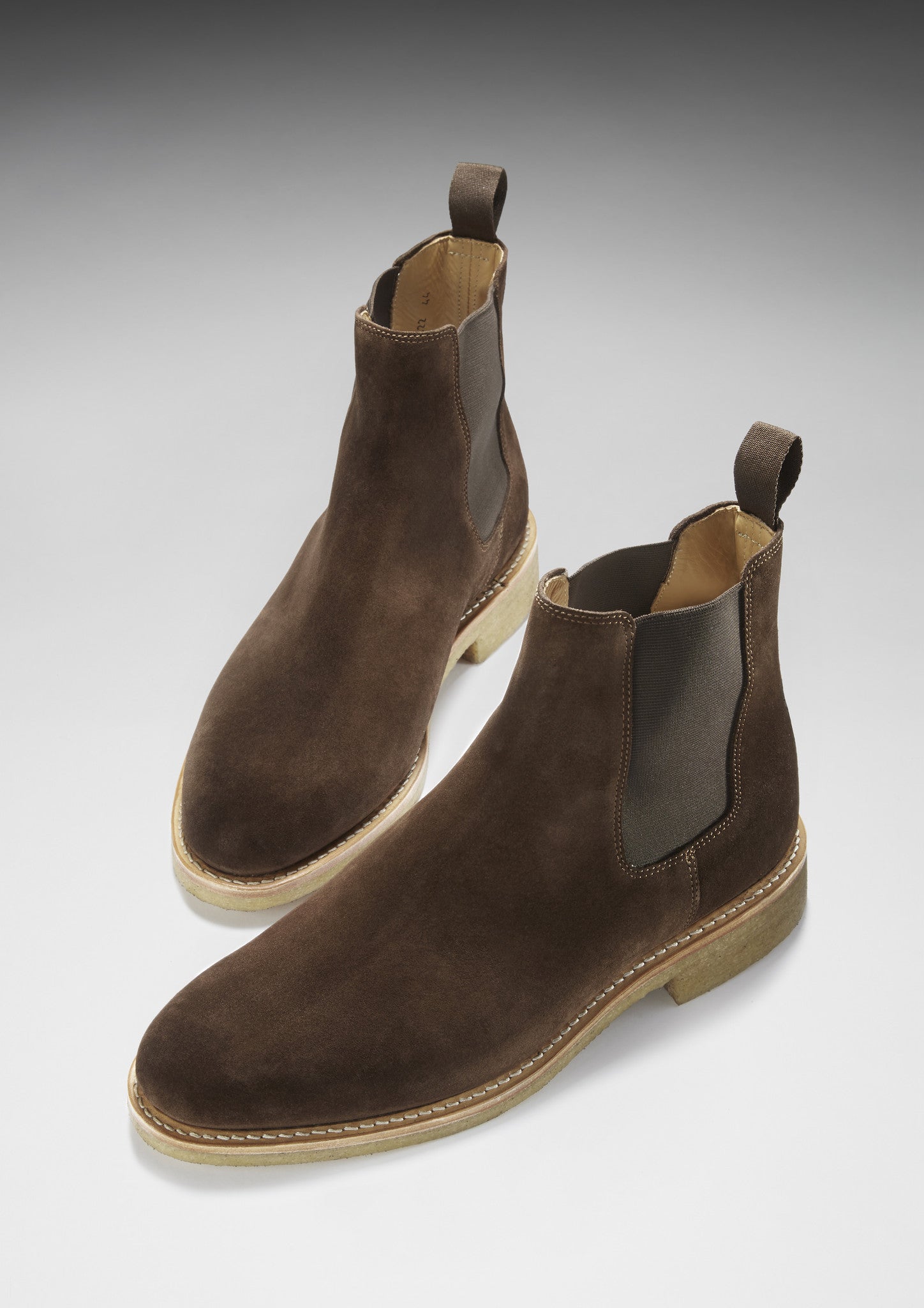 Chelsea Boots Brown Suede Crepe Rubber Sole