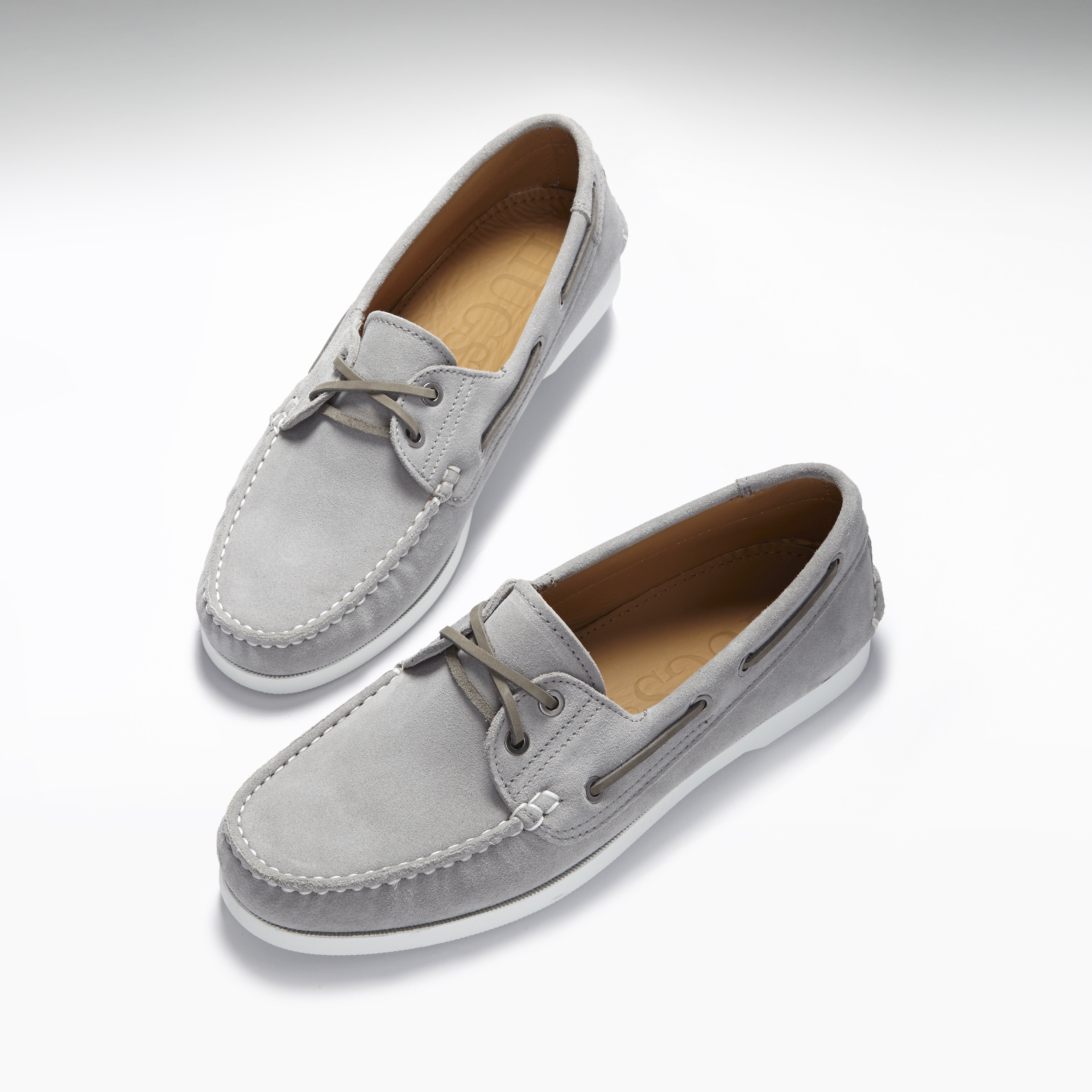 Deck Shoes dove grey suede Hugs Co