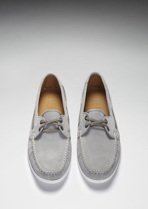 Deck Shoe Dove Grey Suede