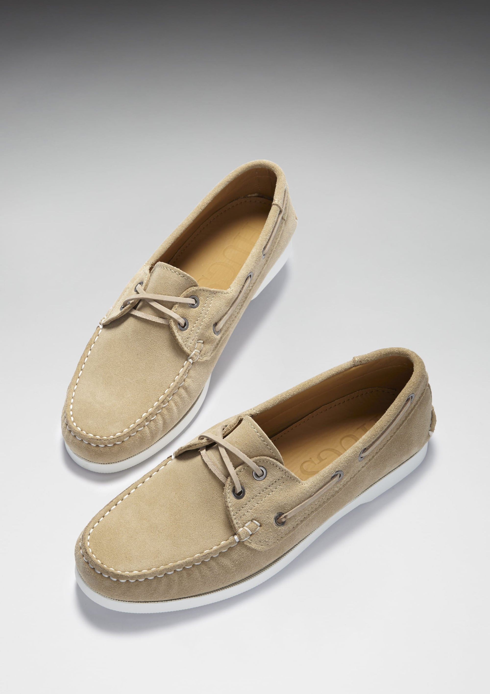 Deck Shoes, Taupe Suede, Hugs & Co.