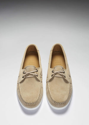 Deck Shoes, taupe suede