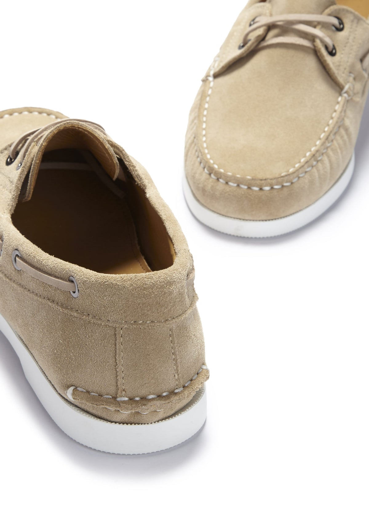 Deck Shoes, Taupe Suede, Hugs & Co.