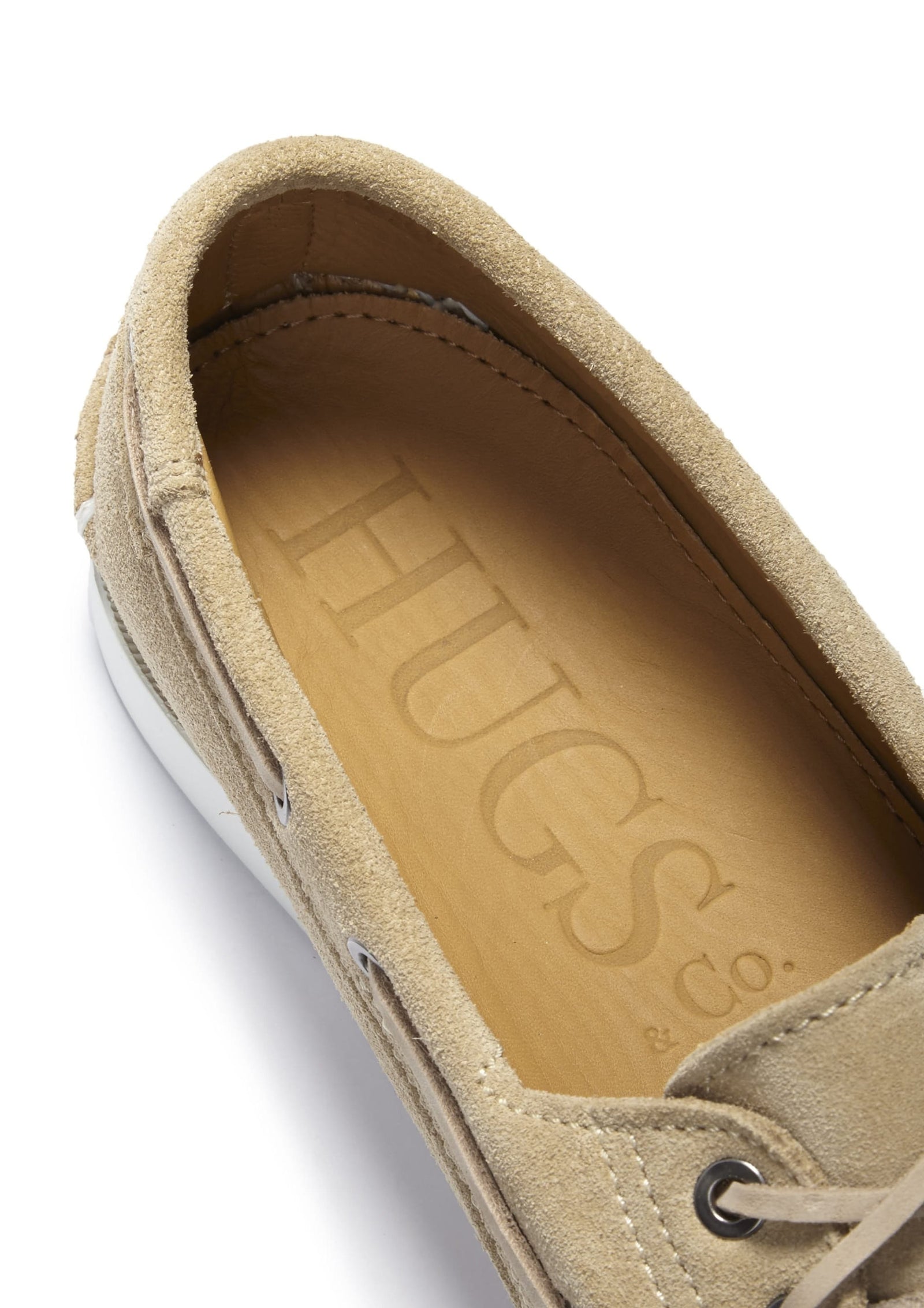 Deck Shoes taupe suede Hugs Co