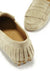 Mocassins femme à franges, daim taupe