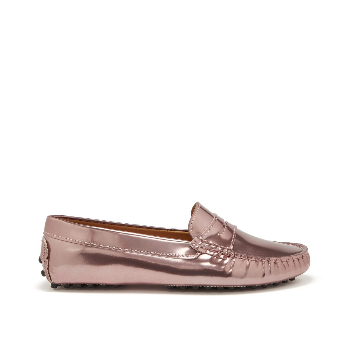 Women&#39;s Penny Driving Loafers, rose gold patent leather