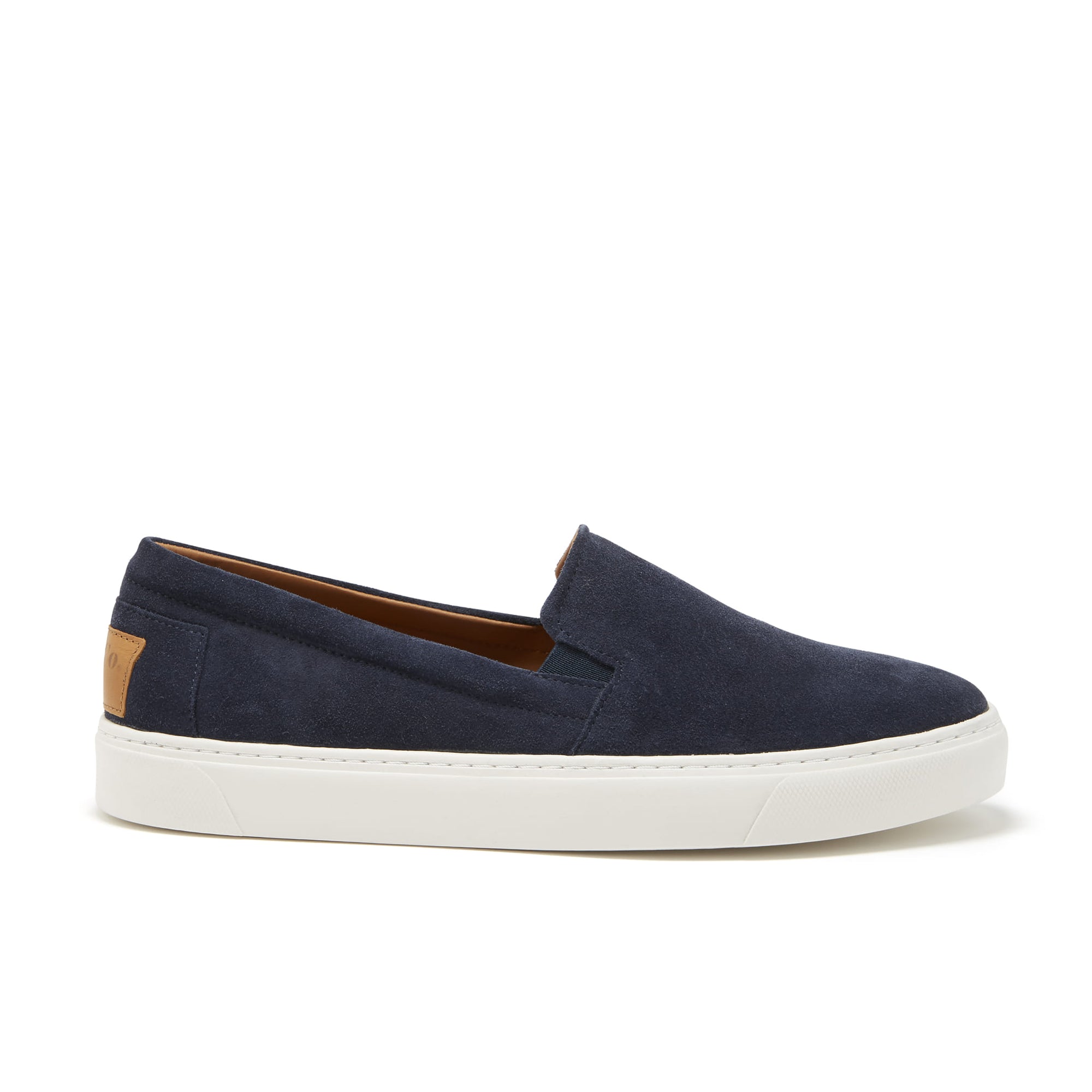 Slip-On Sneakers, marineblaues Wildleder