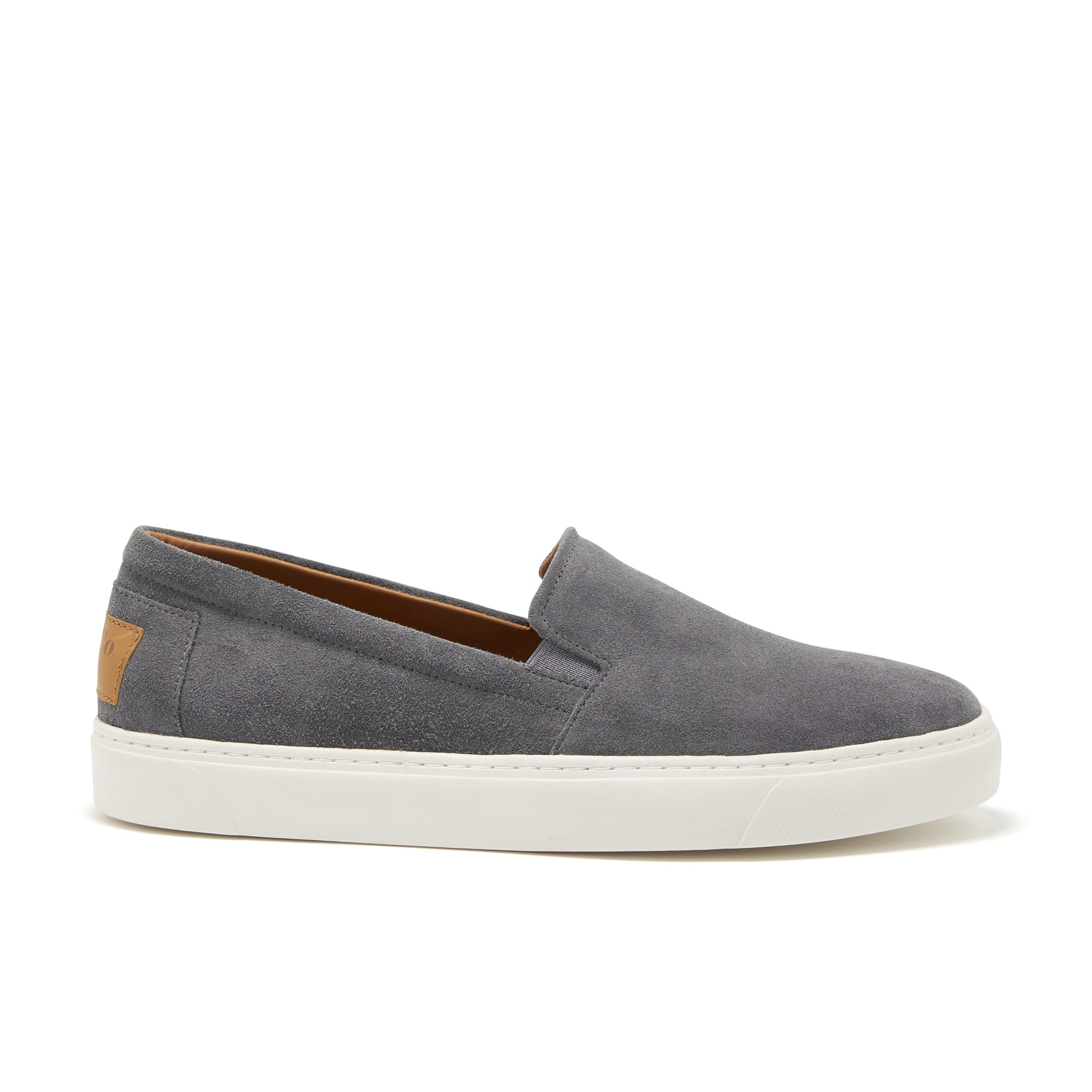 Slip-On Sneakers, schiefergraues Wildleder