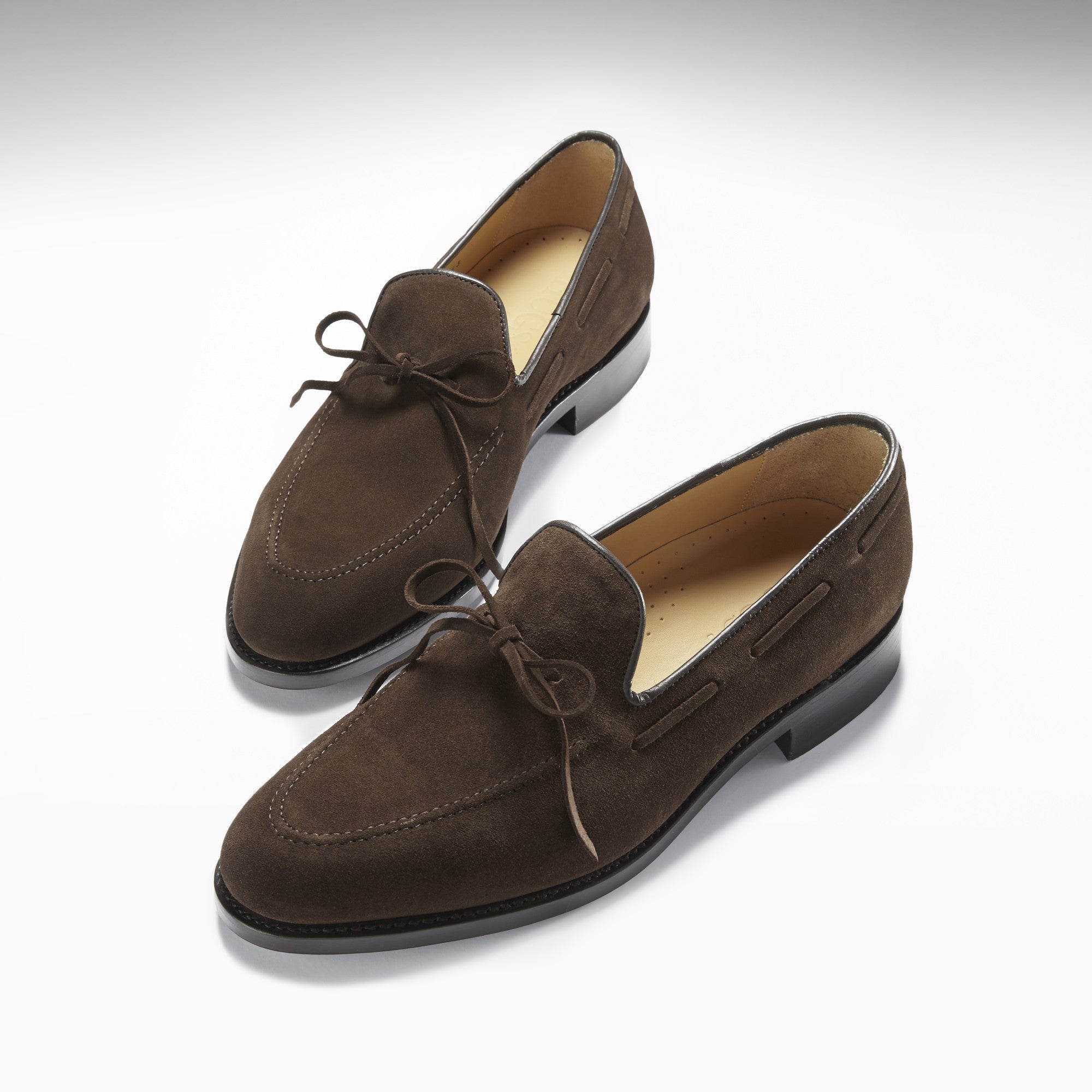 Laced Loafers, Brown Suede, Goodyear Welted