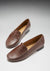 Women's Penny Loafers Leather Sole, brown leather