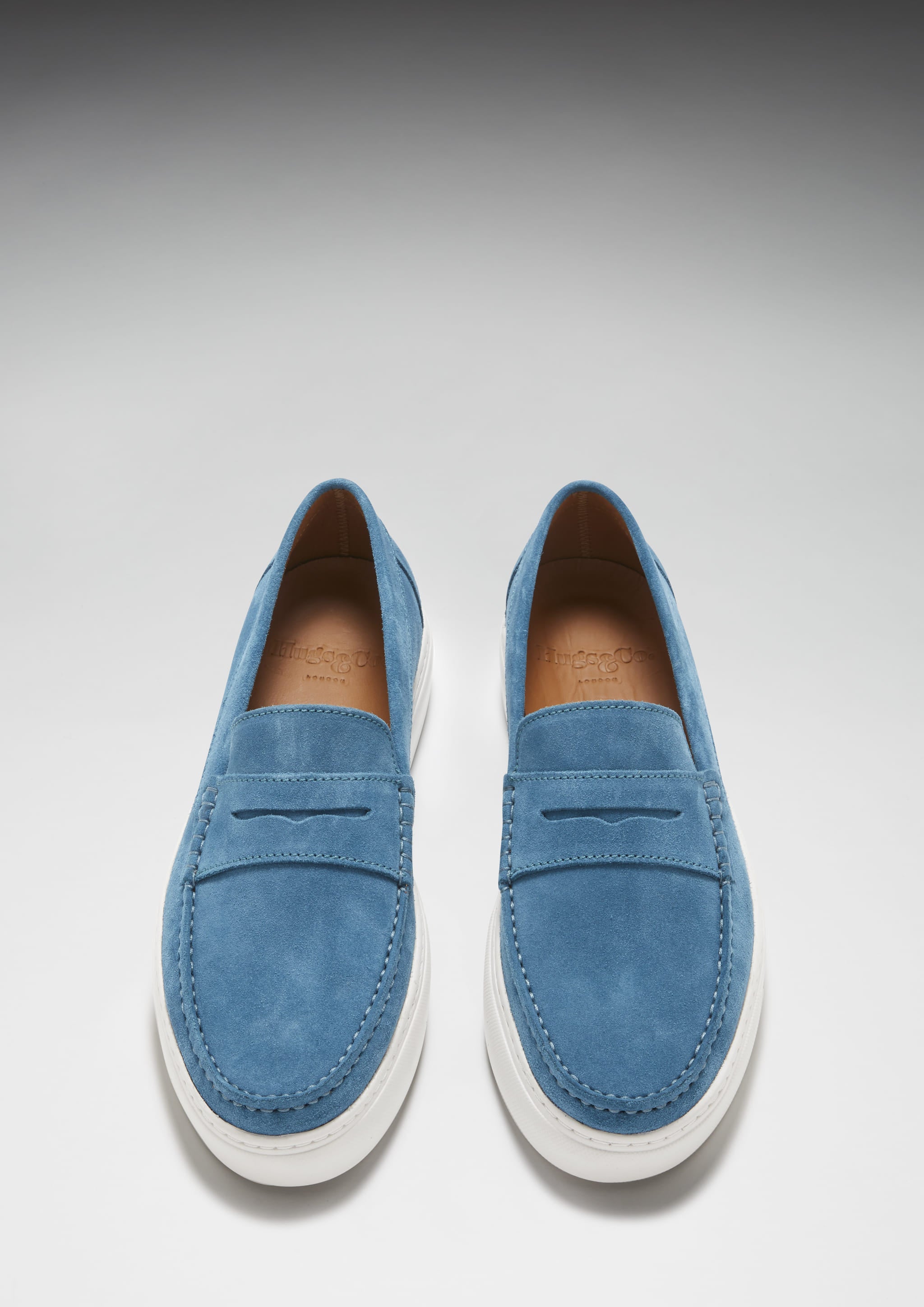 Blue slip deals on loafers