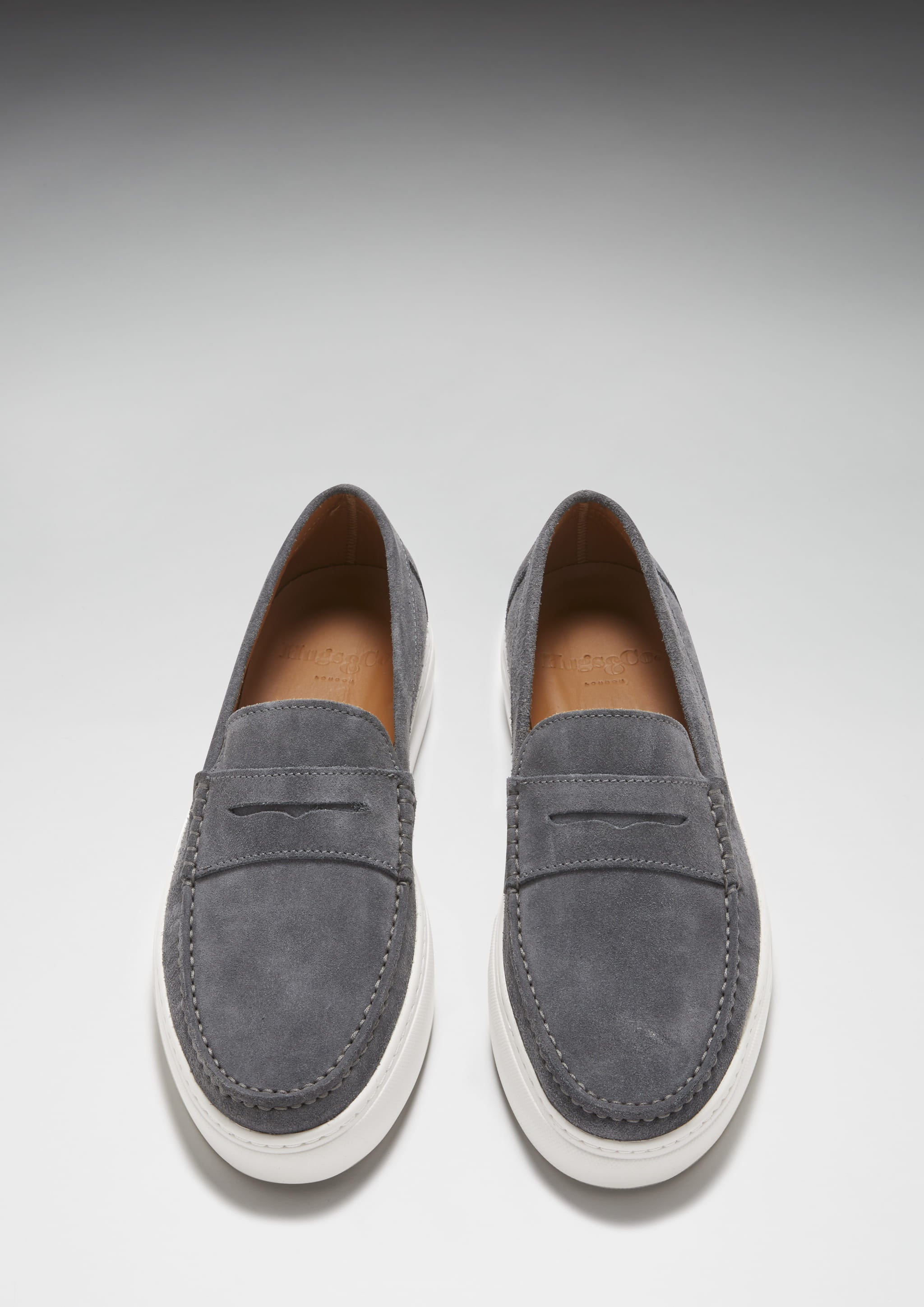 Silver slip on loafers best sale