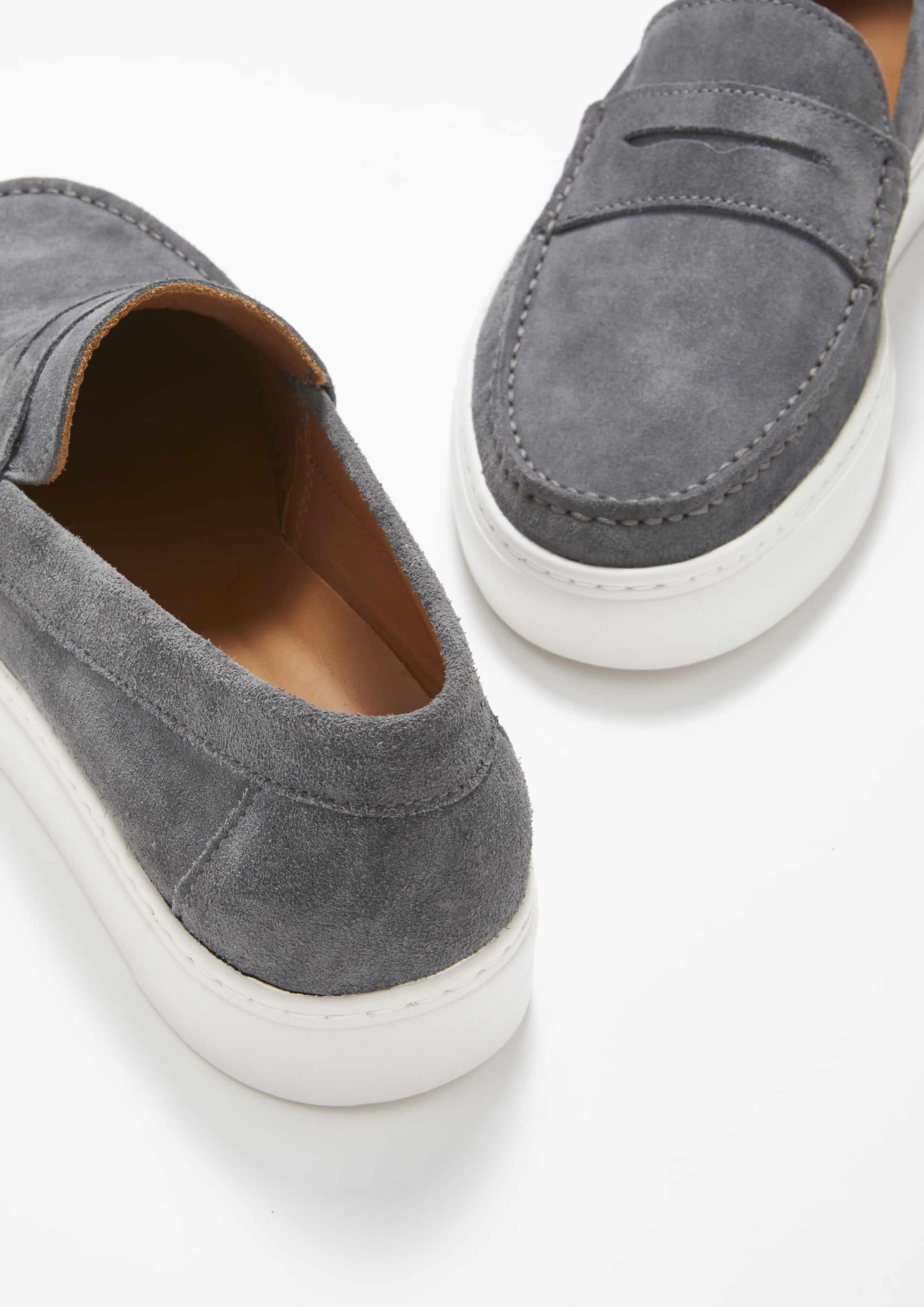 Slip on Sneaker Loafers slate grey suede Hugs Co