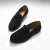 Boat Loafers, black suede