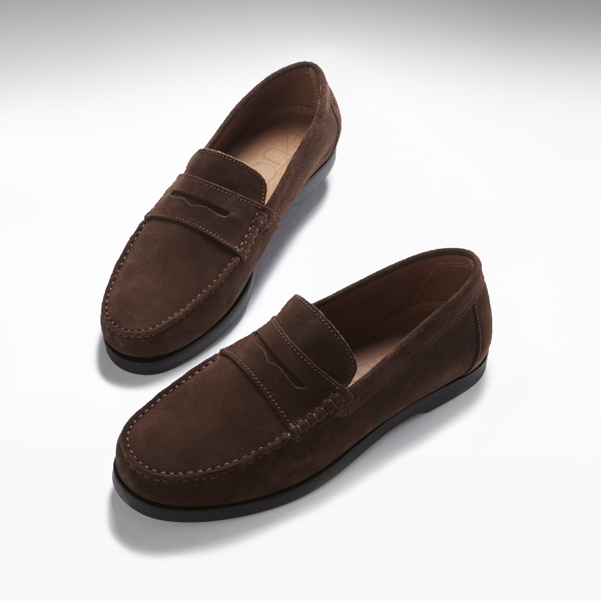 Boat Loafers, brown suede