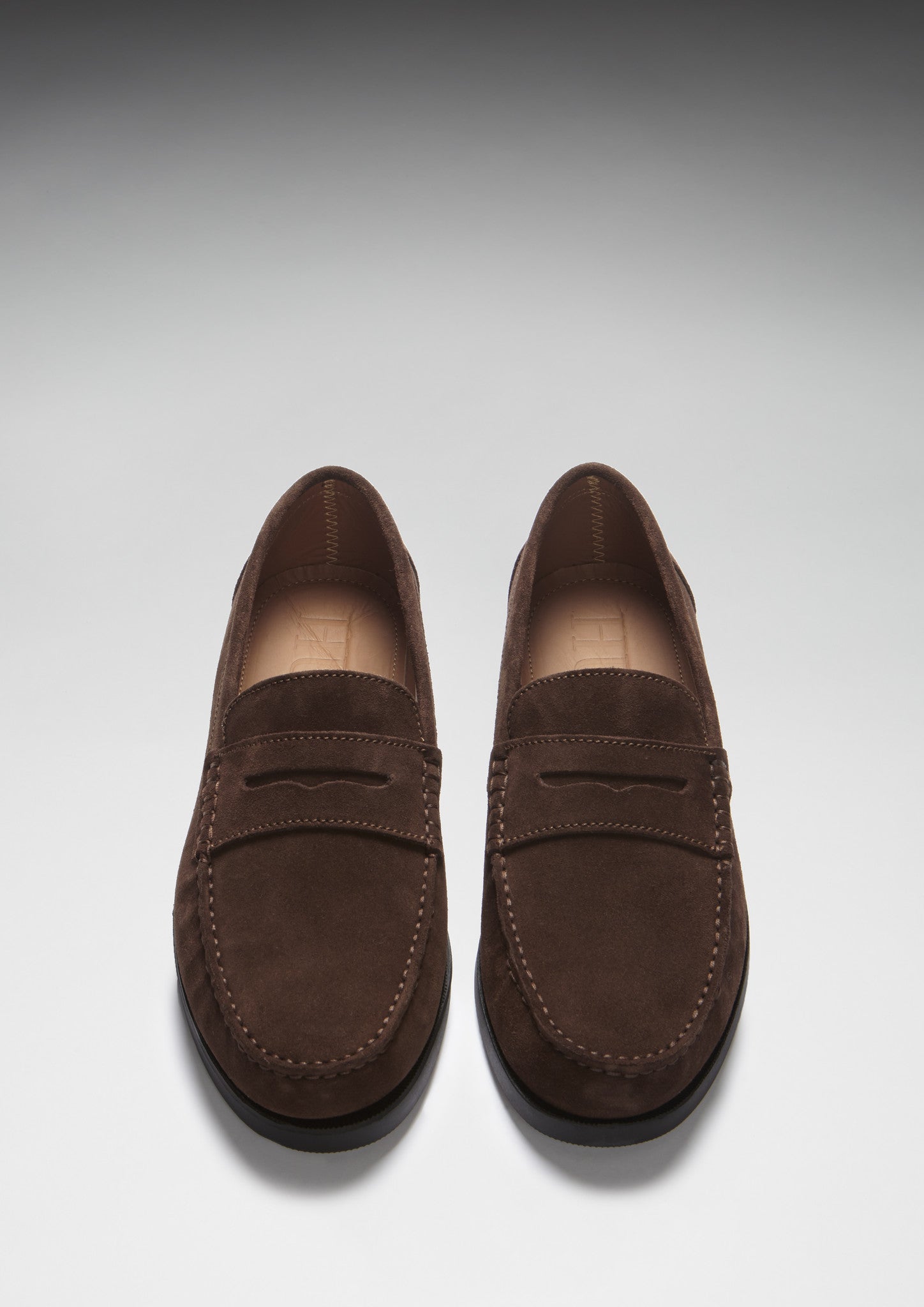 Bootsloafer, braunes Wildleder