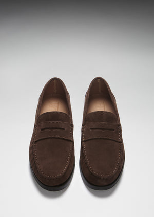Boat Loafers, brown suede