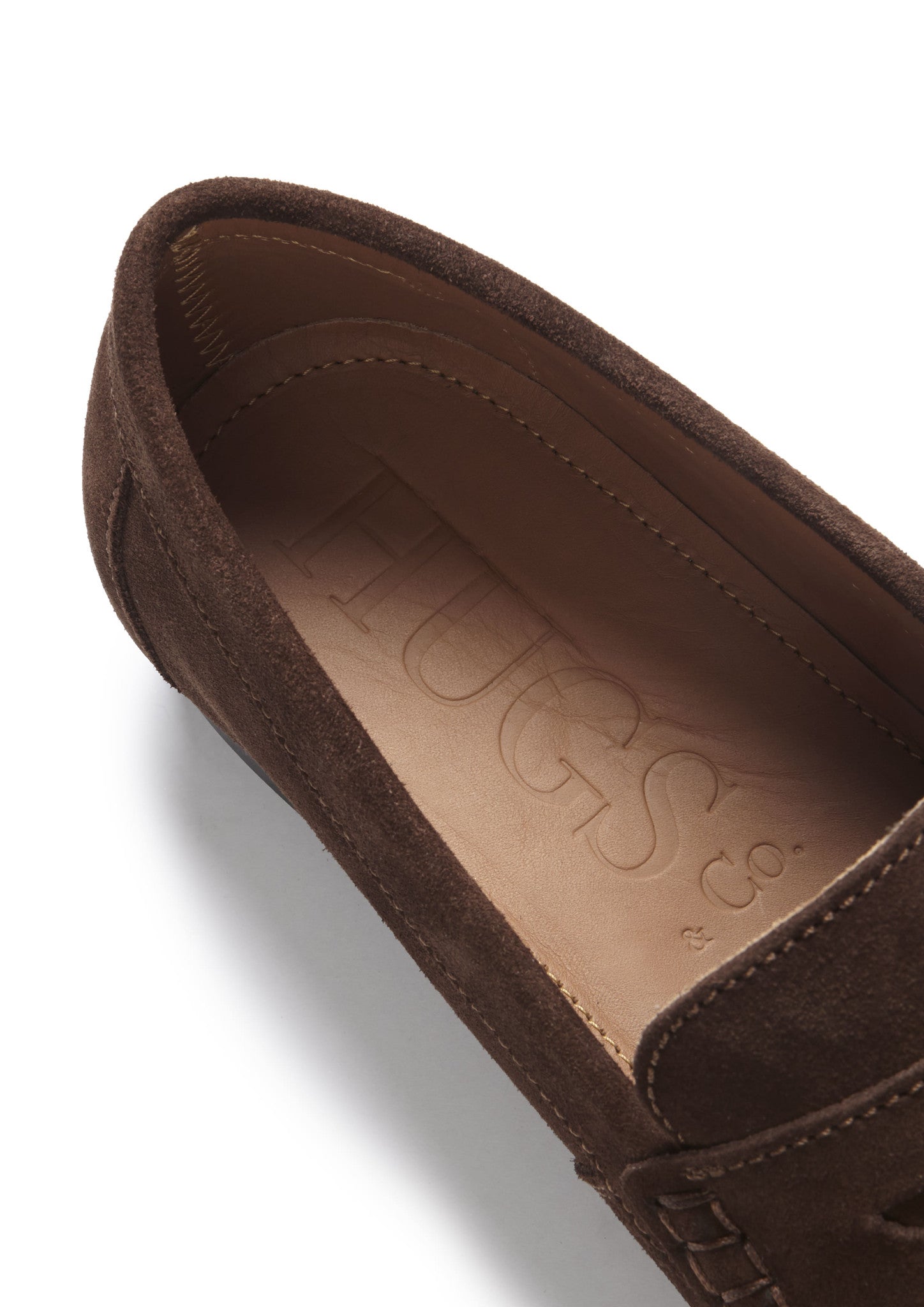 Bootsloafer, braunes Wildleder