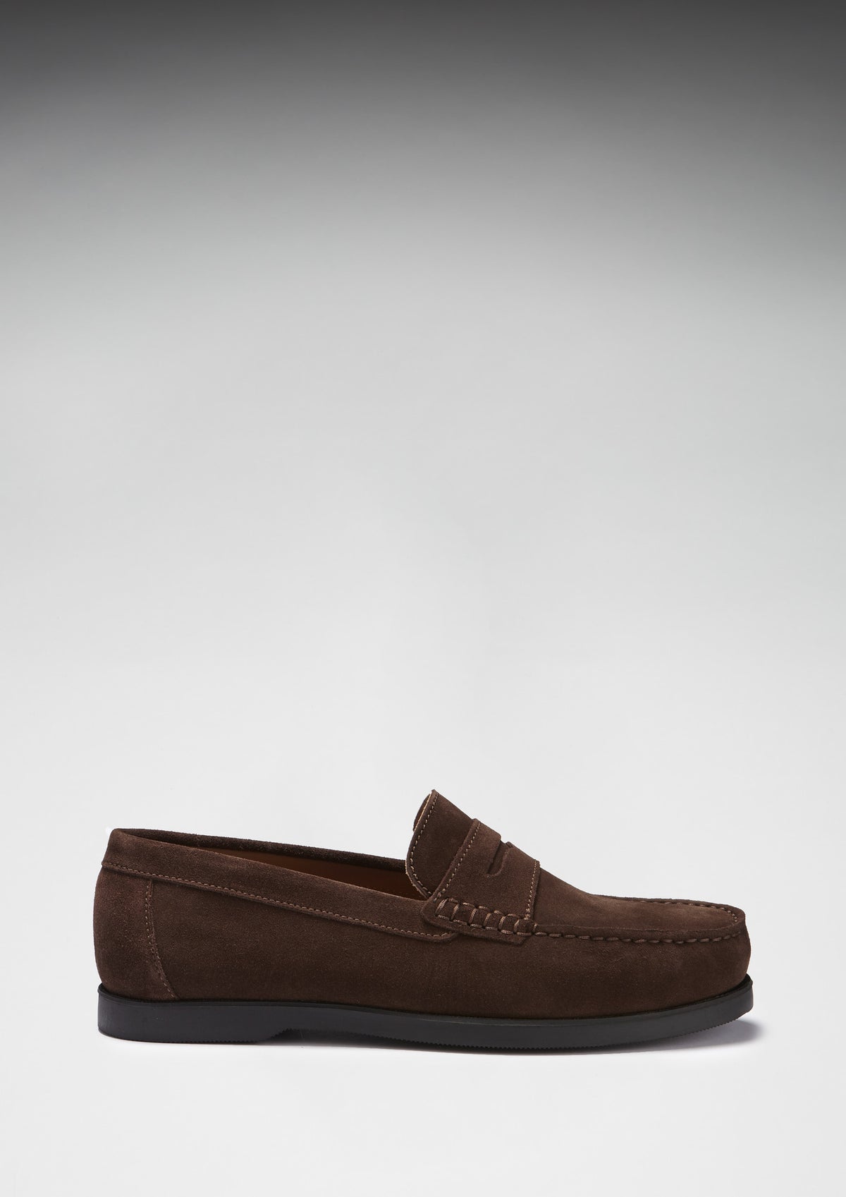 Bootsloafer, braunes Wildleder