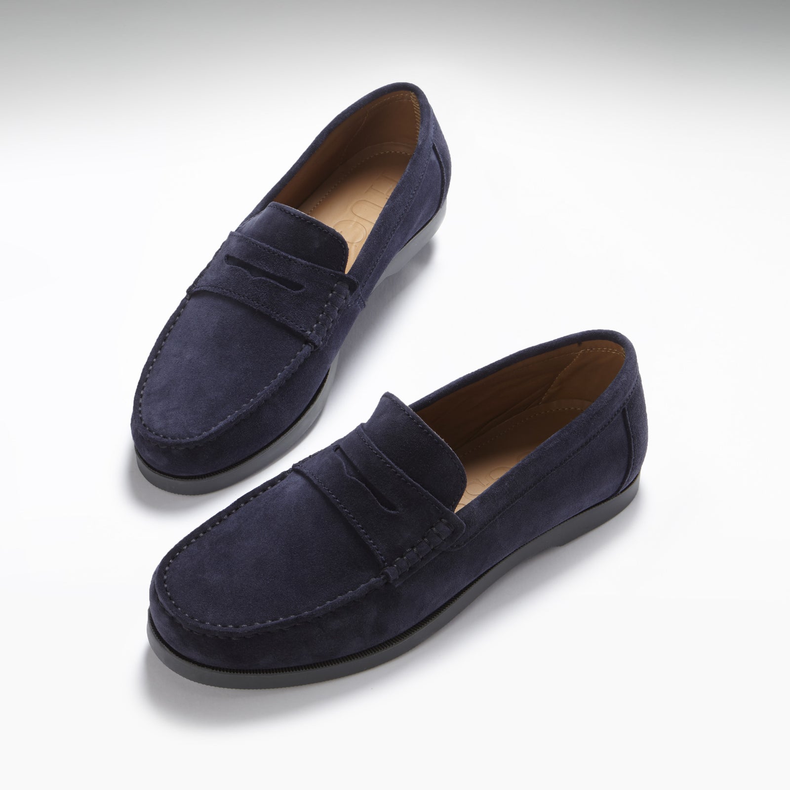 Boat Loafers, marineblaues Wildleder