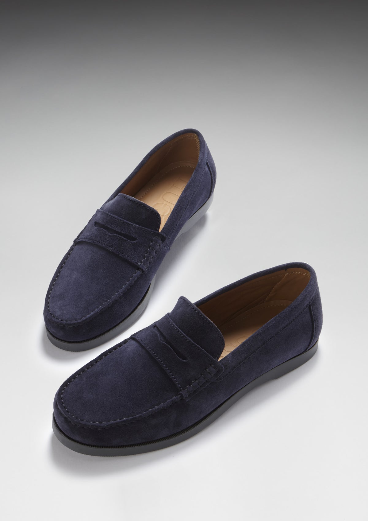 Boat Loafers, marineblaues Wildleder