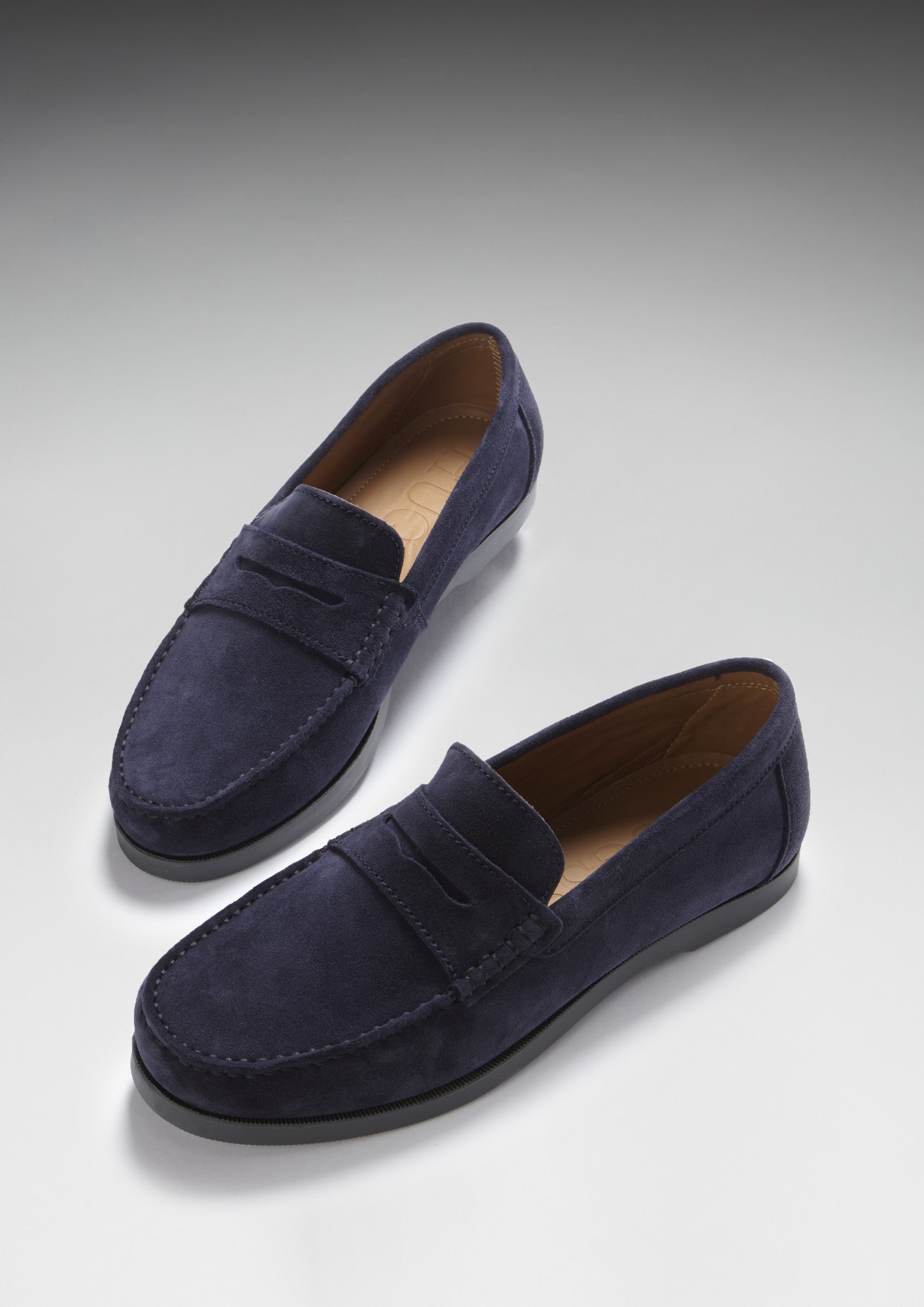 Boat Loafers, marineblaues Wildleder
