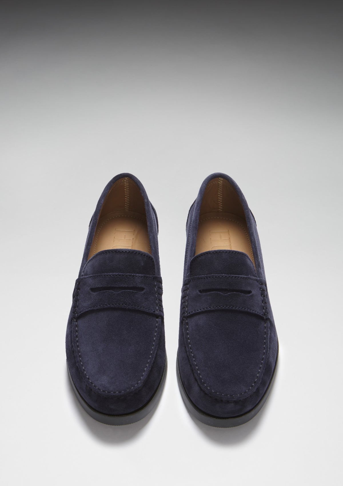 Boat Loafers, marineblaues Wildleder