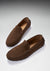Tire Sole Driving Mocassins, daim marron