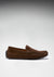 Tire Sole Driving Mocassins, daim marron