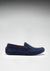Tire Sole Driving Mocassins, daim bleu marine