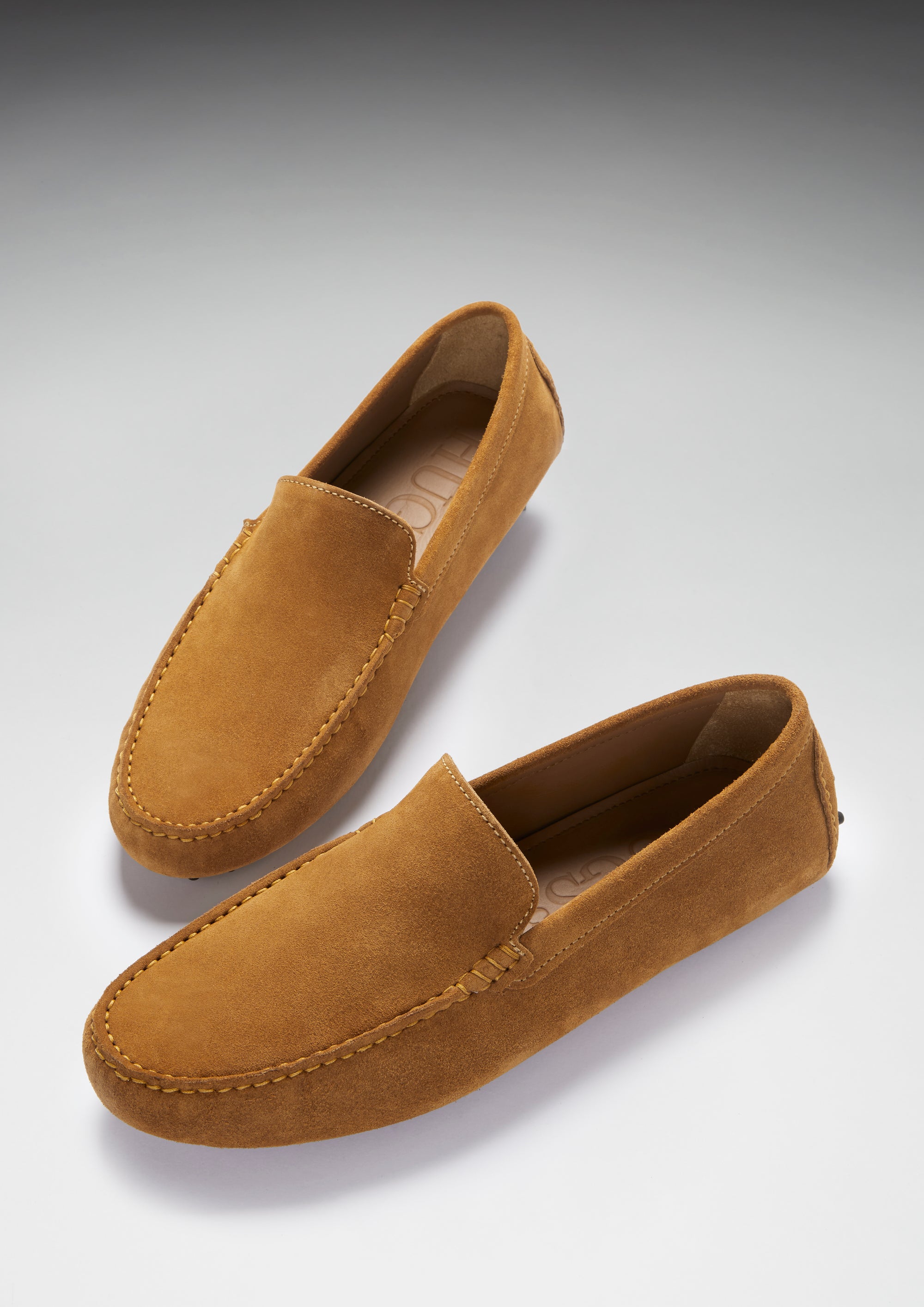 Driving Loafer, tabakfarbenes Wildleder