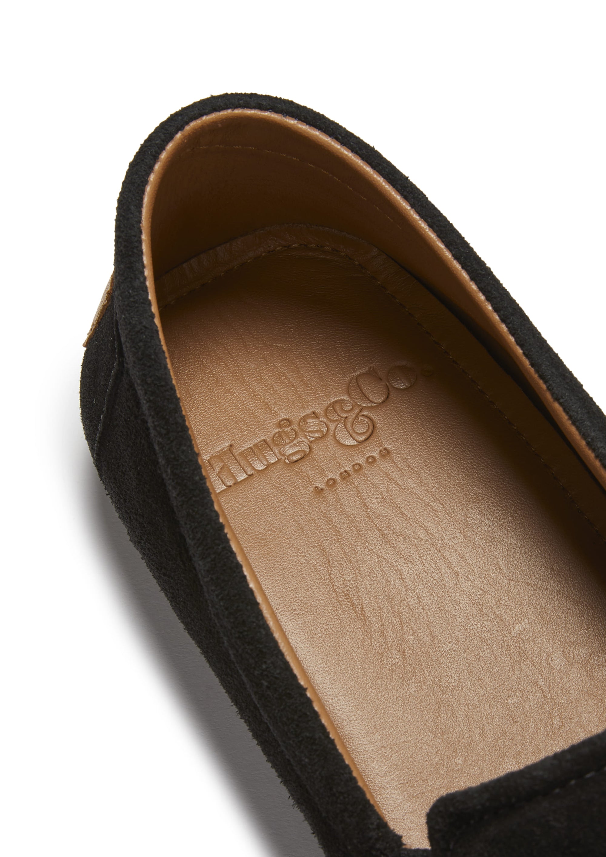 Espadrilles mit Reifensohle, schwarzes Wildleder