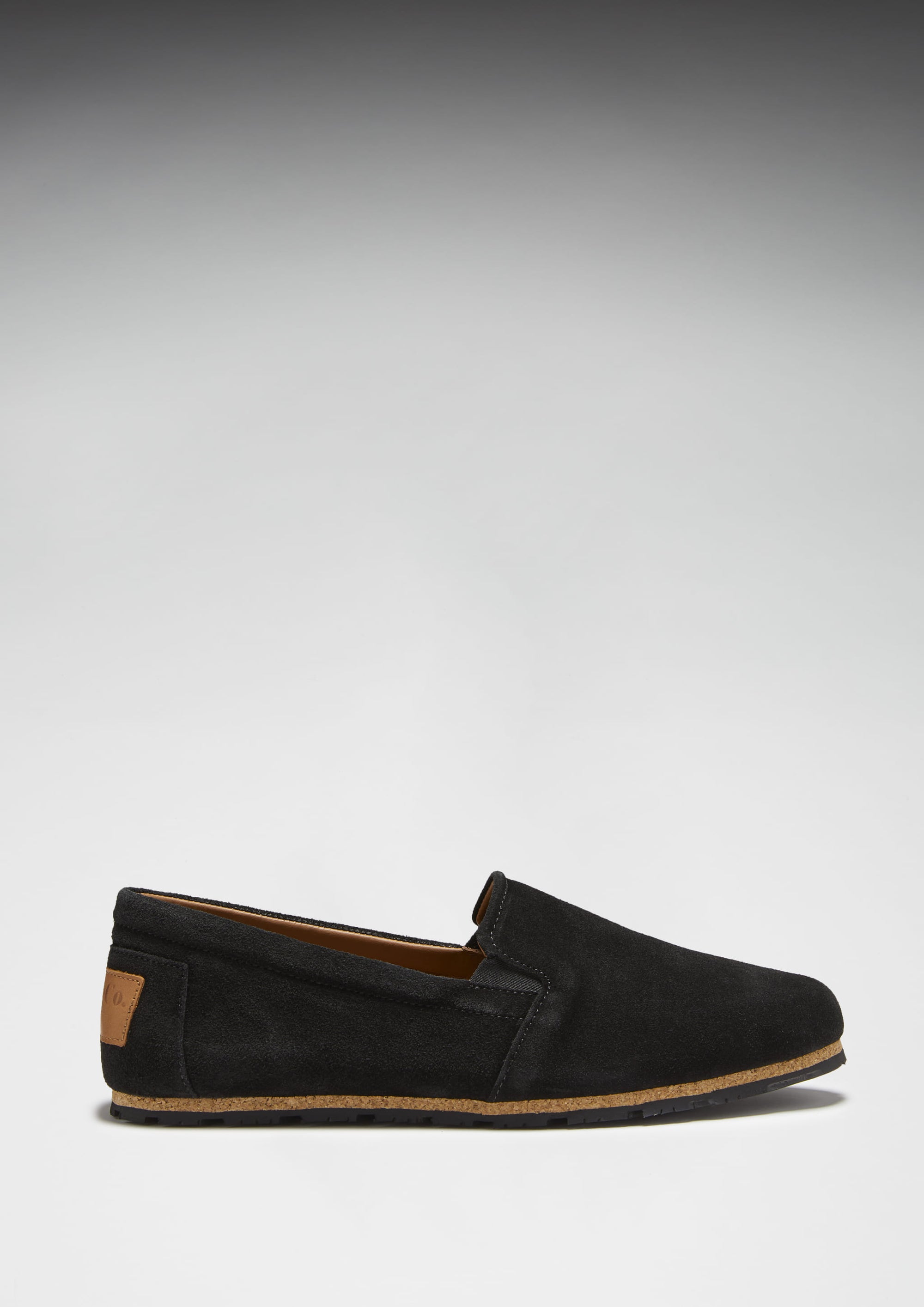 Espadrilles mit Reifensohle, schwarzes Wildleder